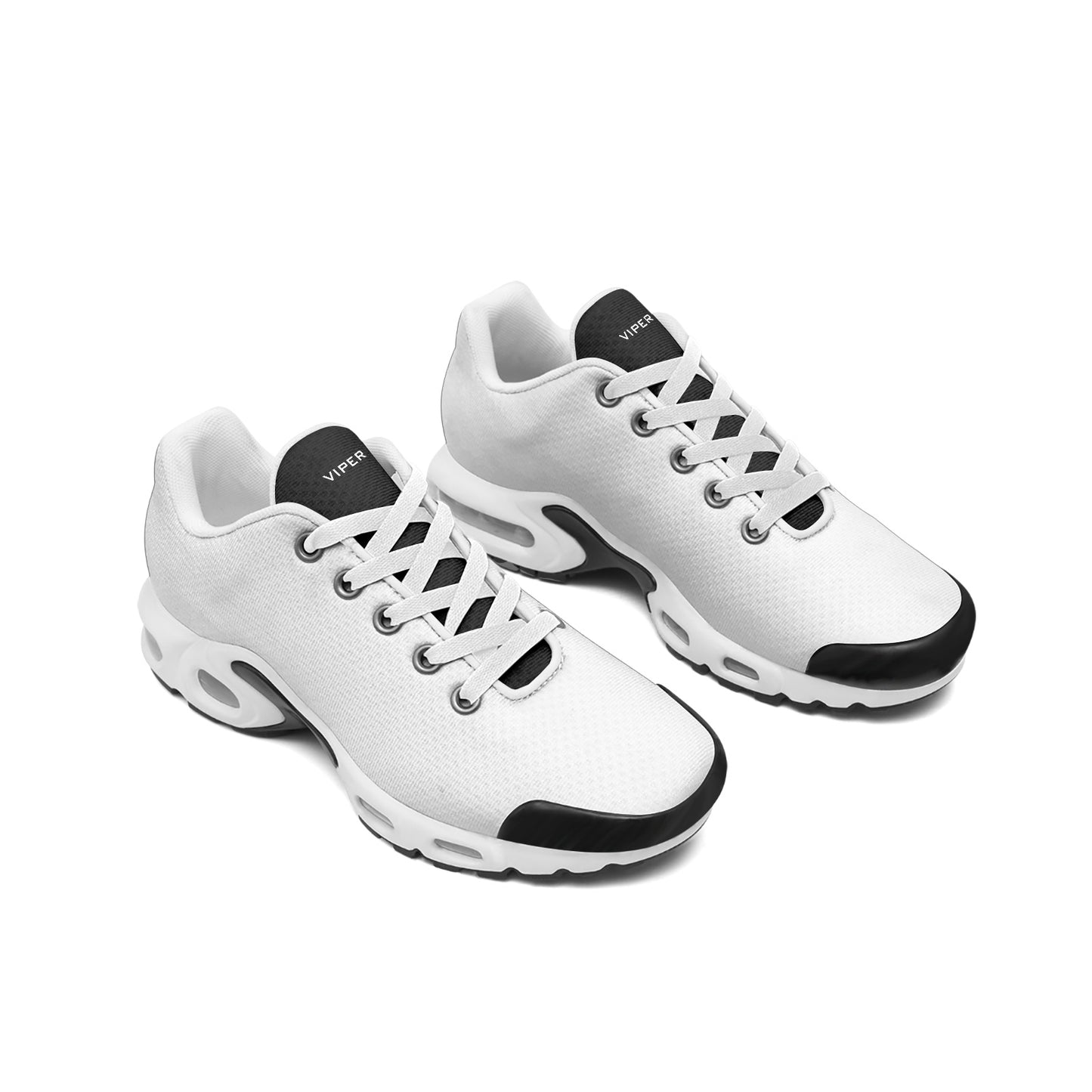 VIPER SHOES STYLE 55TT White With Black Unisex Mesh Tech Eco-Flex Sneakers