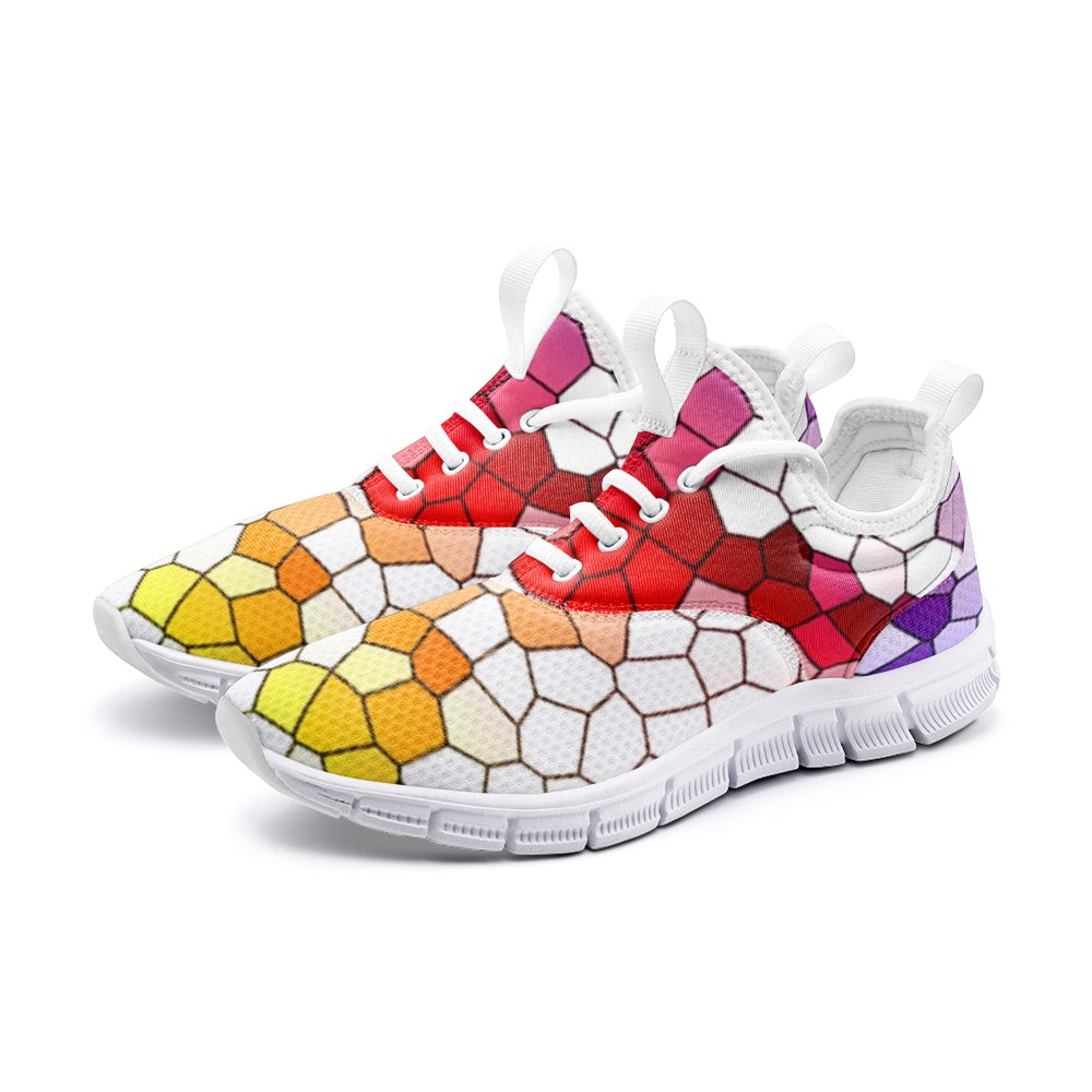 VIPER SHOES STYLE 54TF Multi Mosaic Abstract 01 Unisex Lightweight Sneaker City Running Shoes