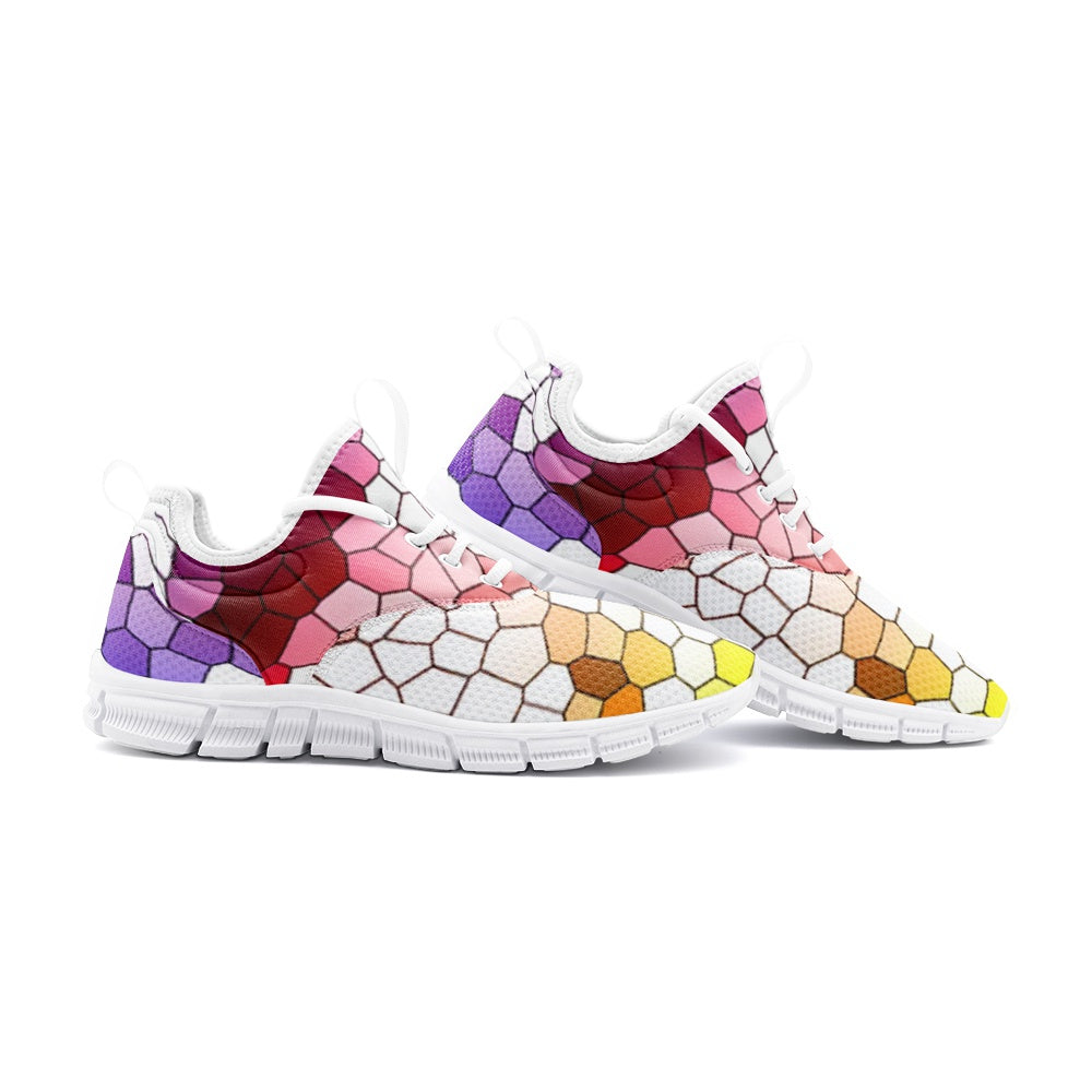 VIPER SHOES STYLE 54TF Multi Mosaic Abstract 01 Unisex Lightweight Sneaker City Running Shoes