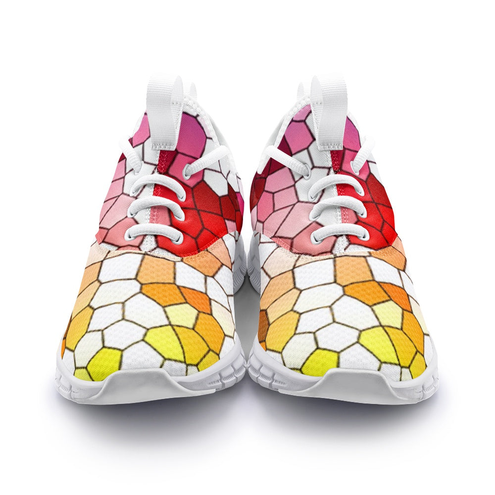 VIPER SHOES STYLE 54TF Multi Mosaic Abstract 01 Unisex Lightweight Sneaker City Running Shoes