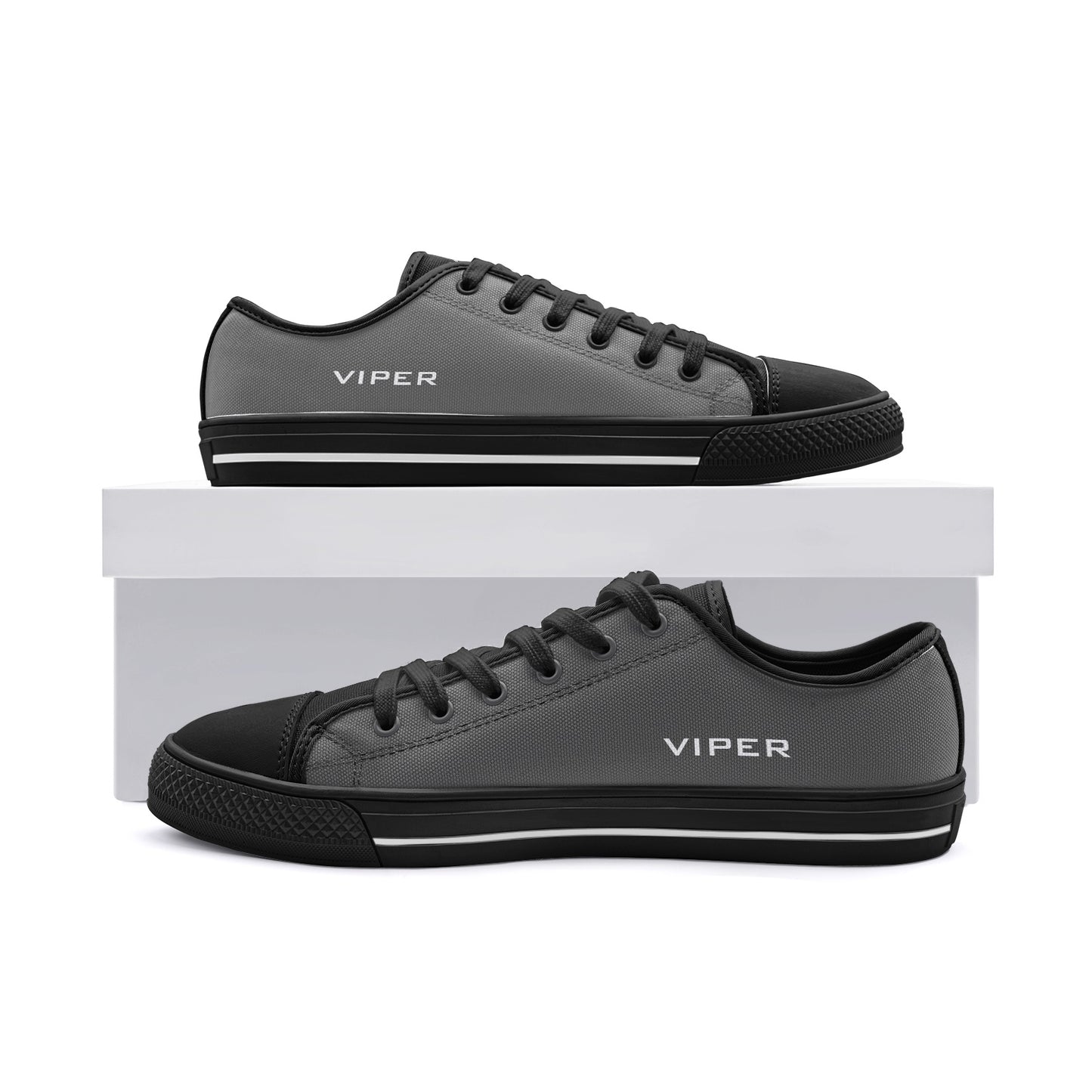 VIPER SHOES STYLE 54TT Low Top Gray Canvas Shoes