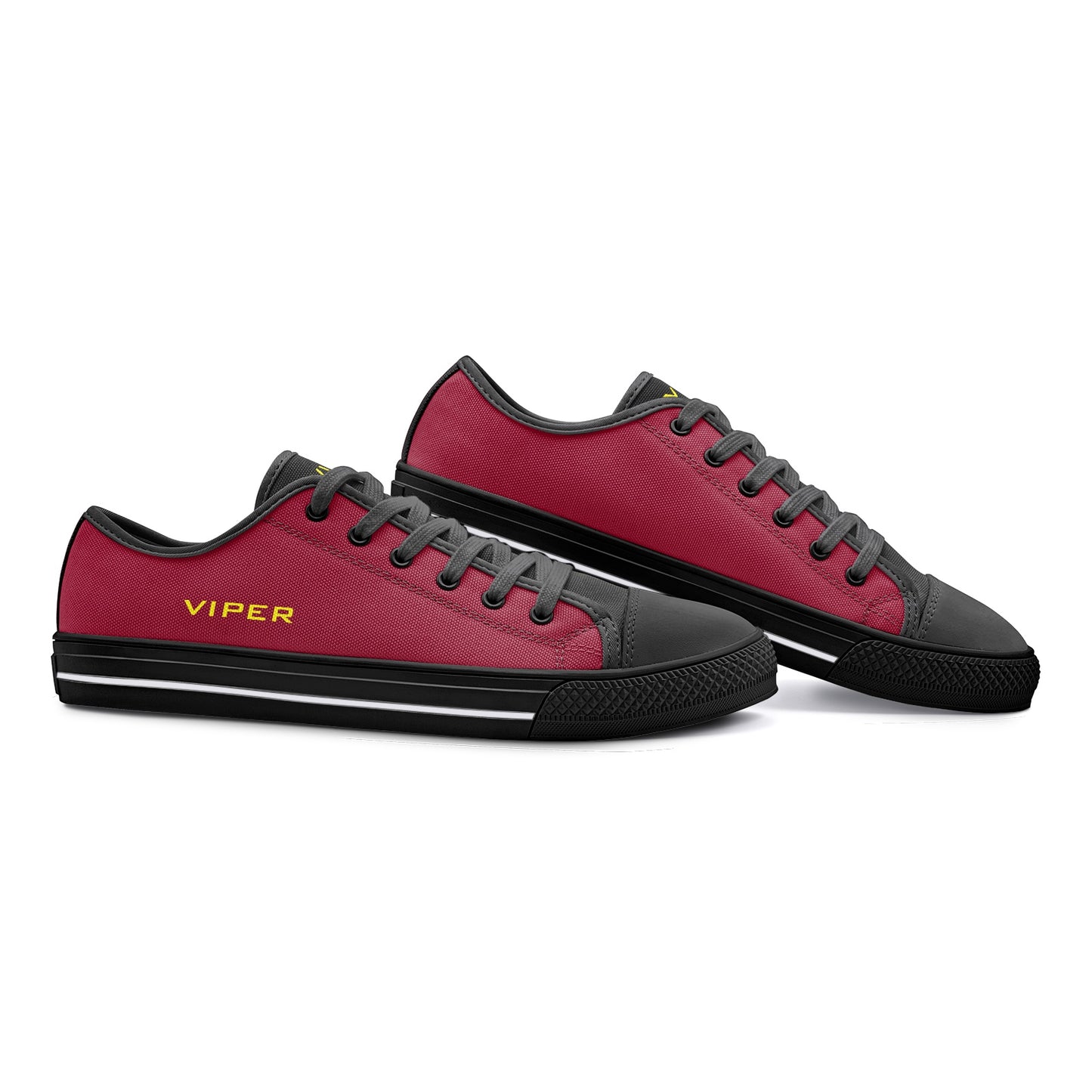 VIPER SHOES STYLE 54TT Low Top Burgundy Canvas Shoes