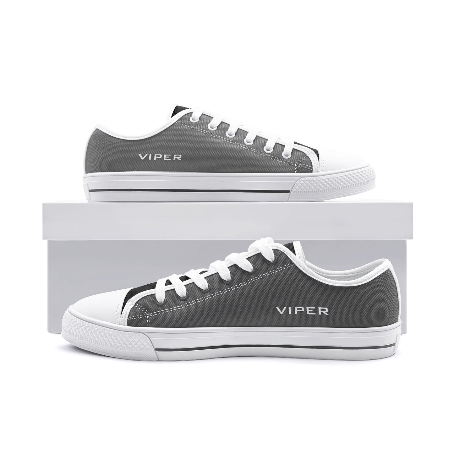 VIPER SHOES STYLE 54TT Low Top Gray Canvas Shoes