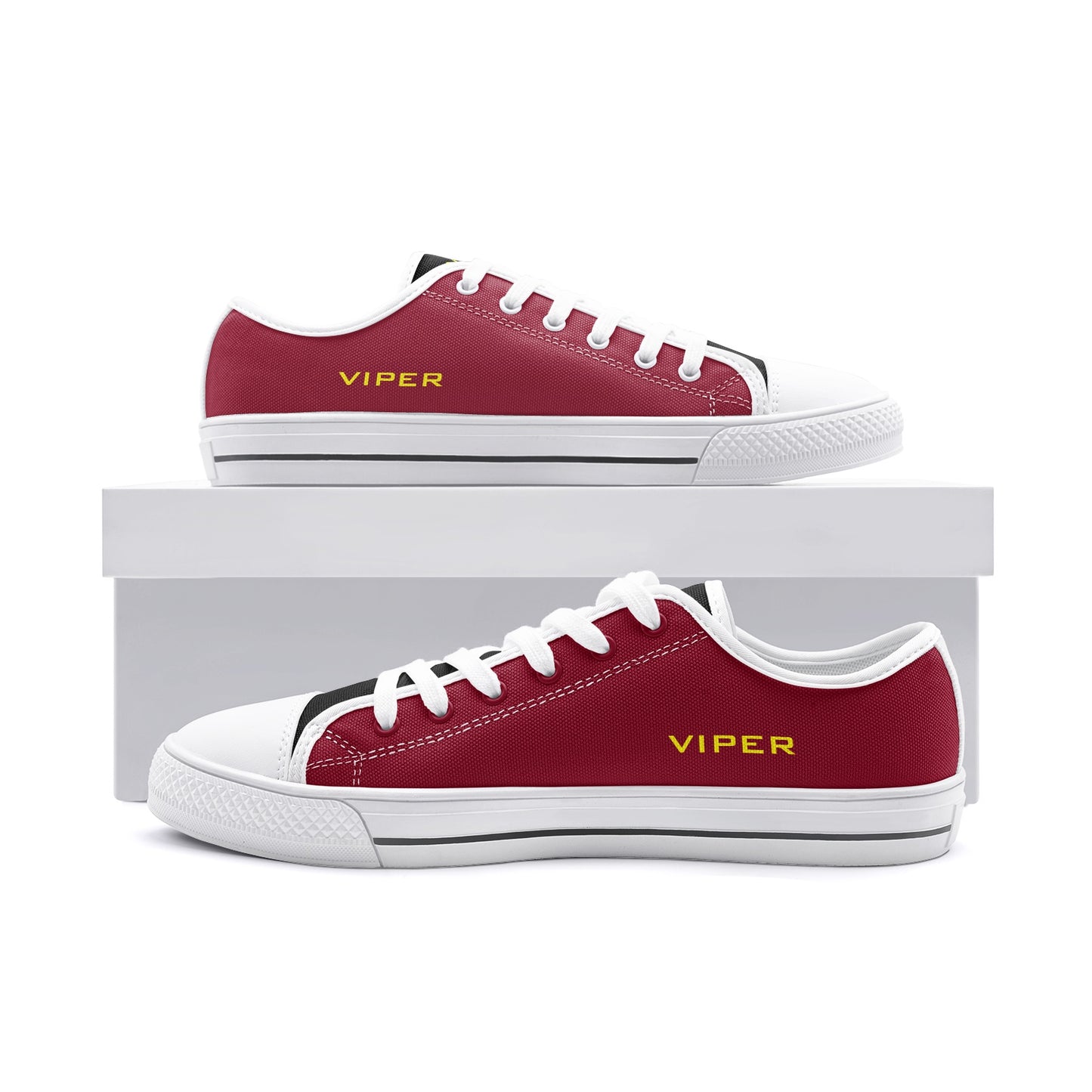 VIPER SHOES STYLE 54TT Low Top Burgundy Canvas Shoes