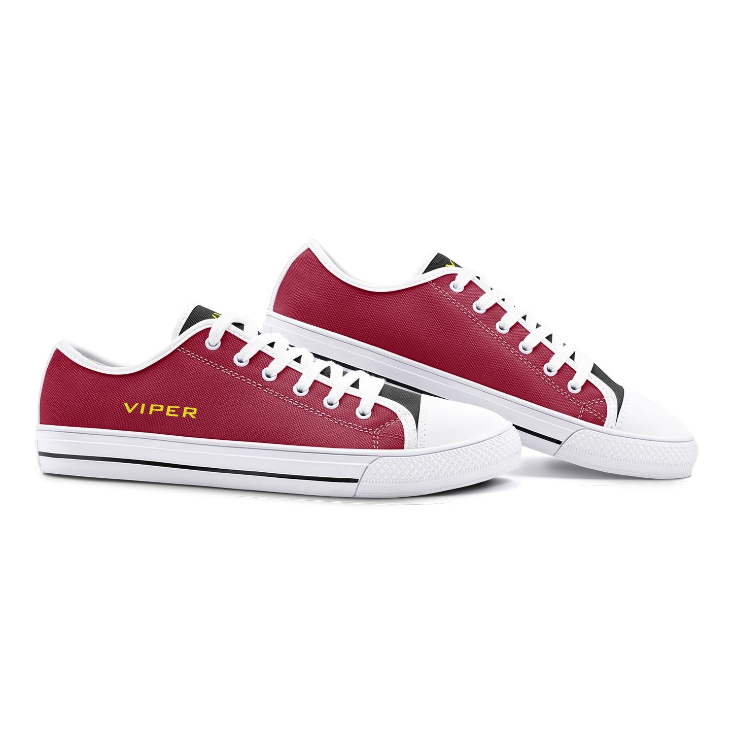 VIPER SHOES STYLE 54TT Low Top Burgundy Canvas Shoes