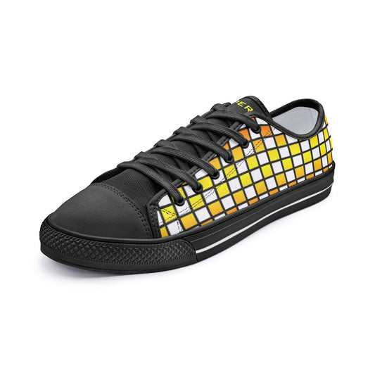 VIPER SHOES STYLE 54TT Low Top Yellow Cube Canvas Shoes