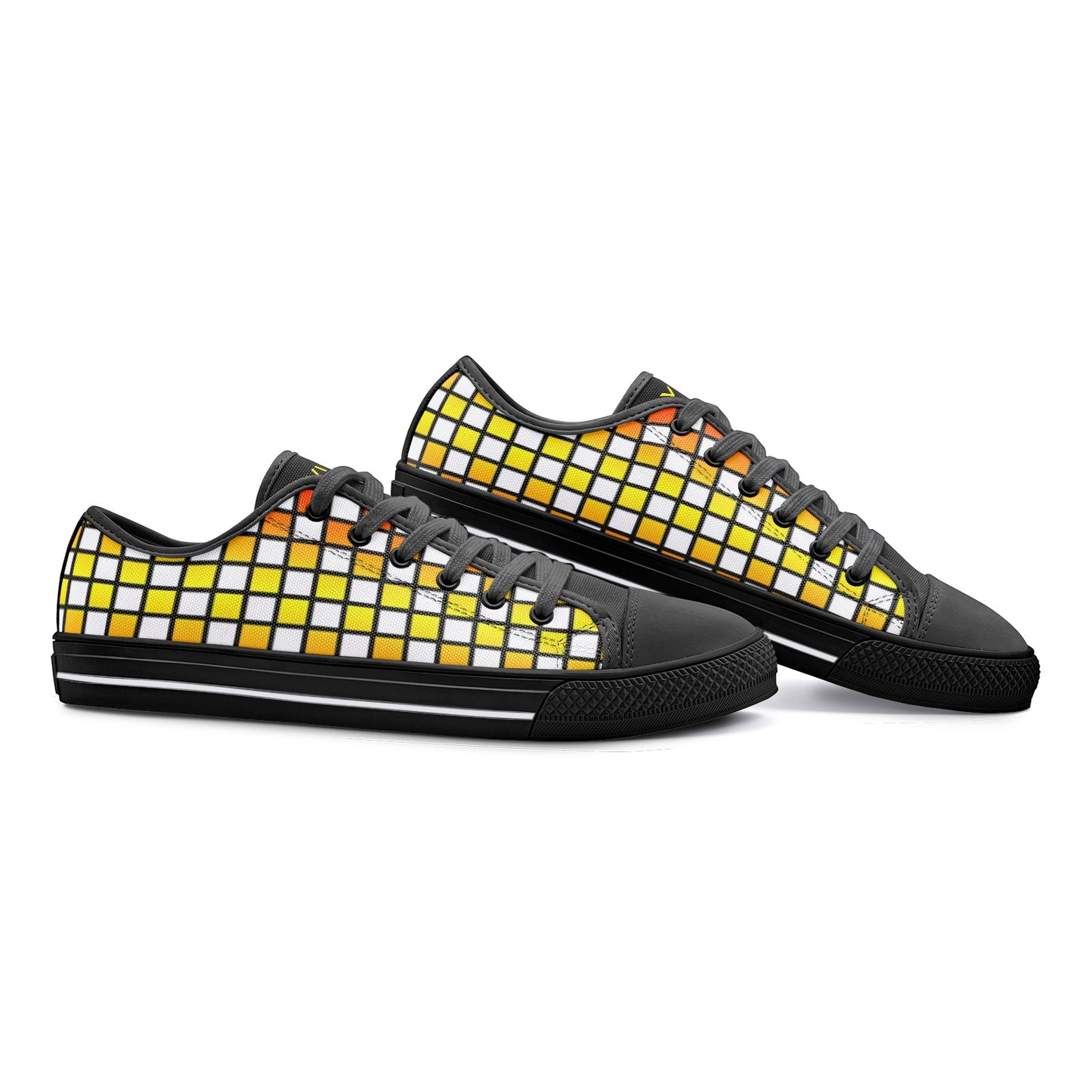 VIPER SHOES STYLE 54TT Low Top Yellow Cube Canvas Shoes