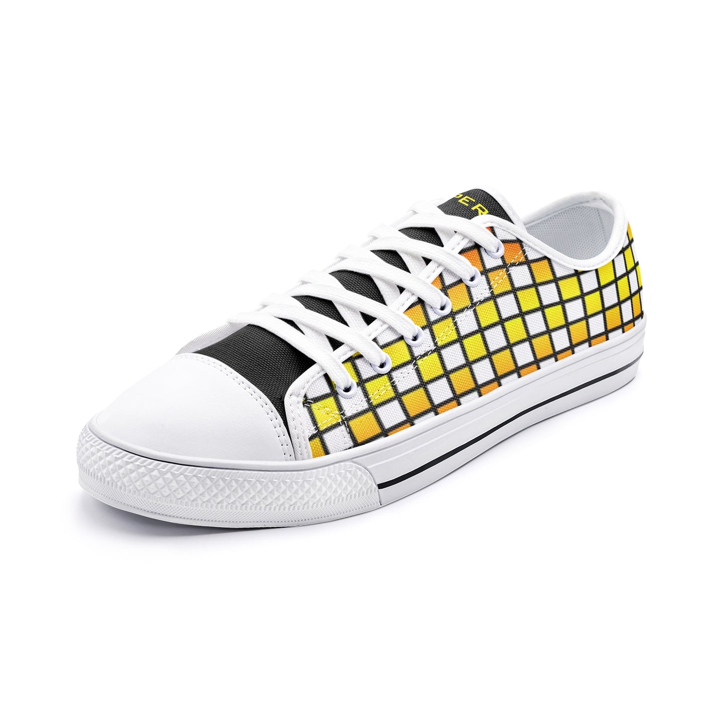 VIPER SHOES STYLE 54TT Low Top Yellow Cube Canvas Shoes