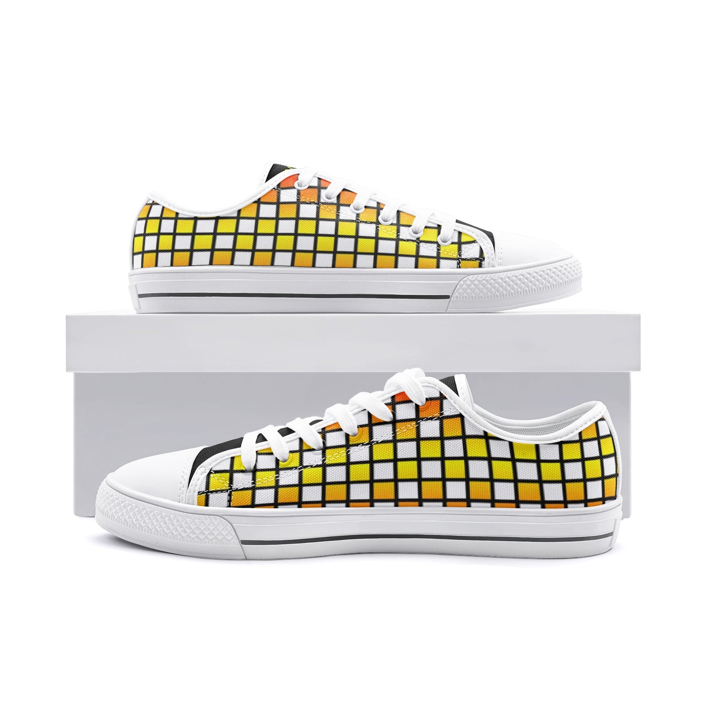 VIPER SHOES STYLE 54TT Low Top Yellow Cube Canvas Shoes