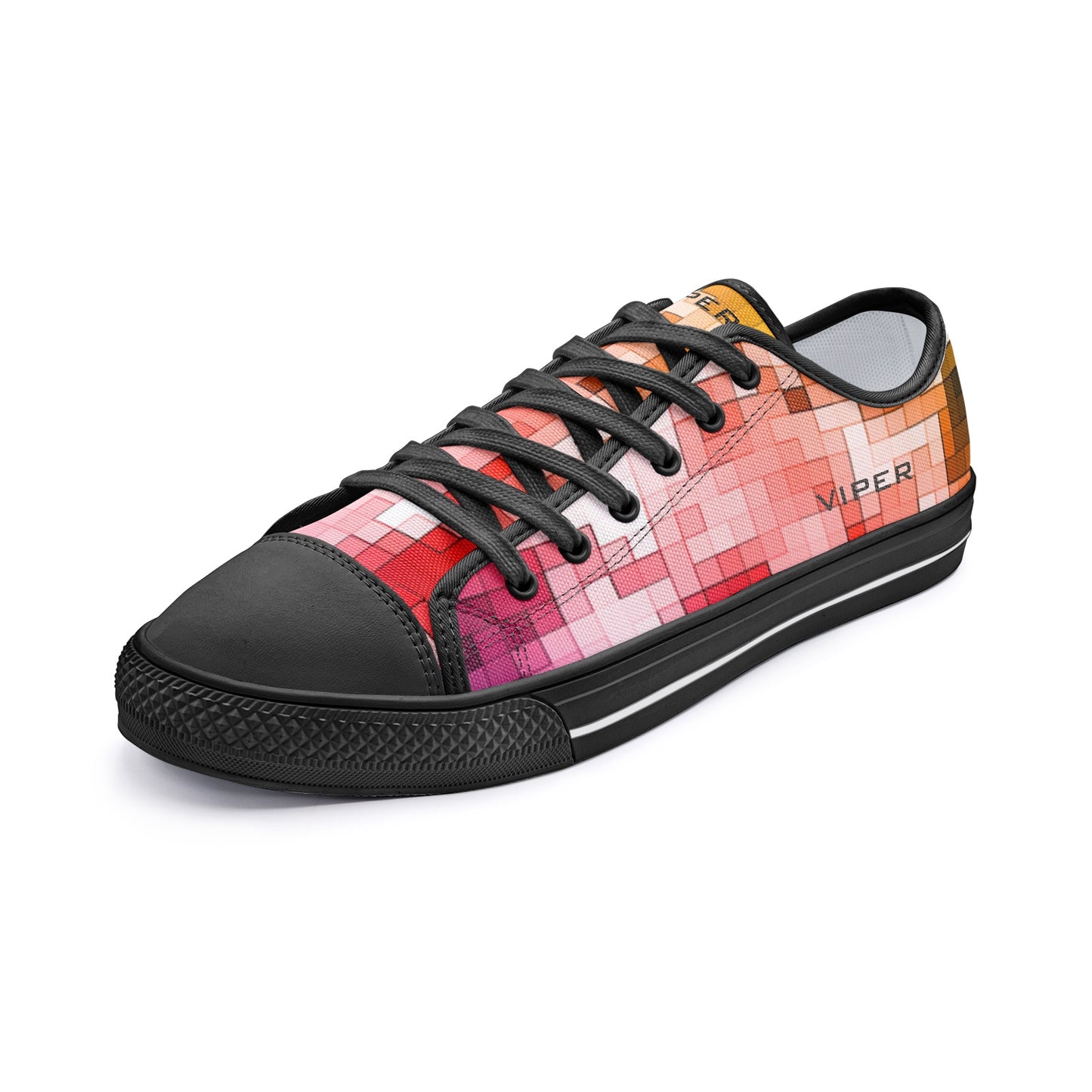 VIPER SHOES STYLE 54TT Low Top Geometric Mosaic Canvas Shoes