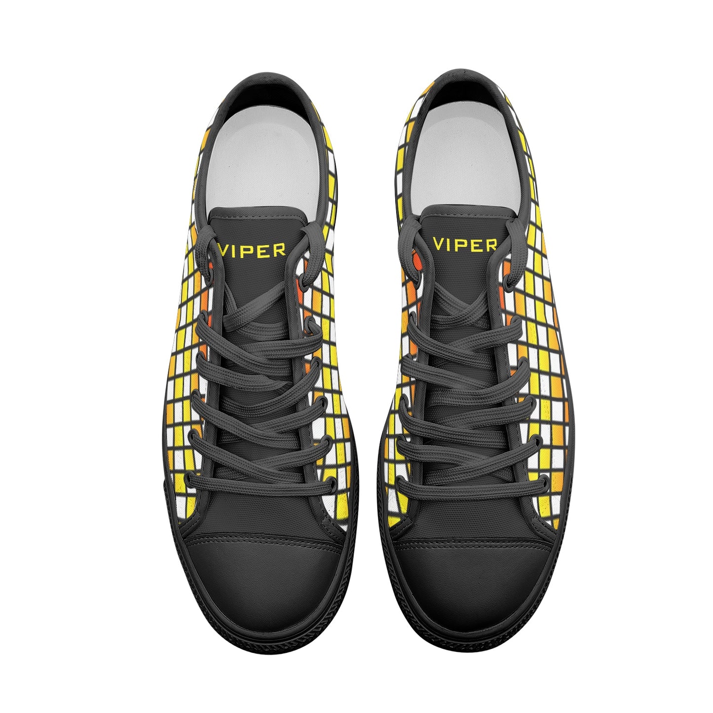 VIPER SHOES STYLE 54TT Low Top Yellow Cube Canvas Shoes