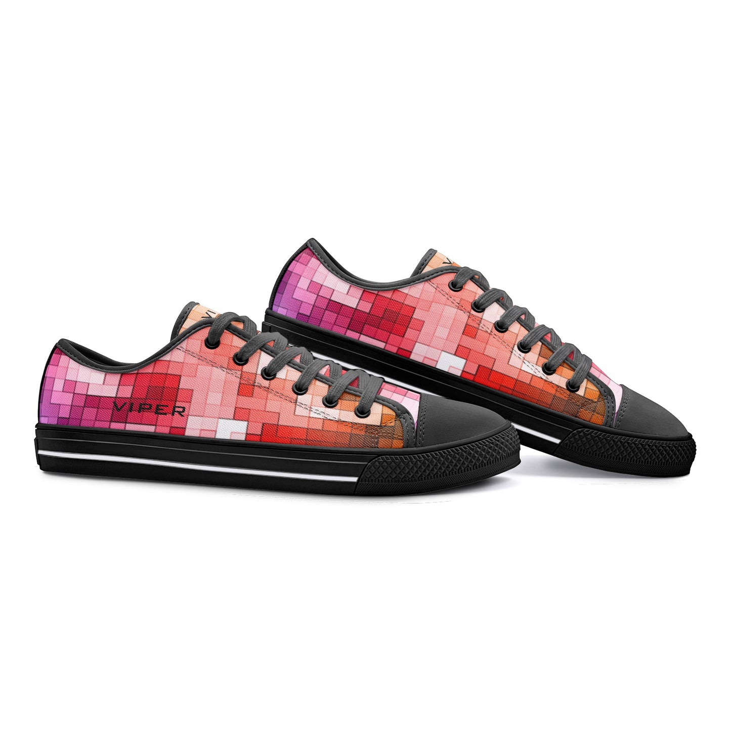 VIPER SHOES STYLE 54TT Low Top Geometric Mosaic Canvas Shoes