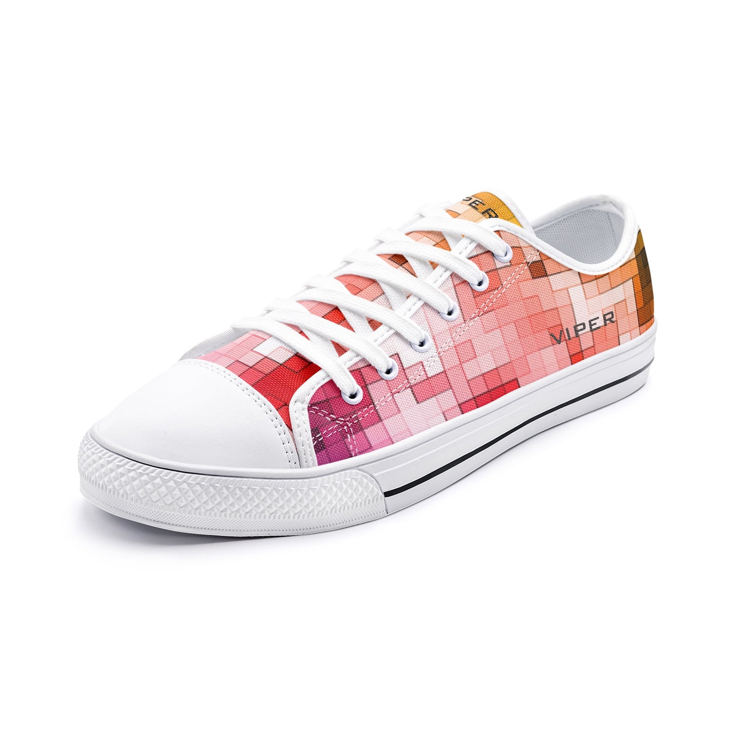 VIPER SHOES STYLE 54TT Low Top Geometric Mosaic Canvas Shoes