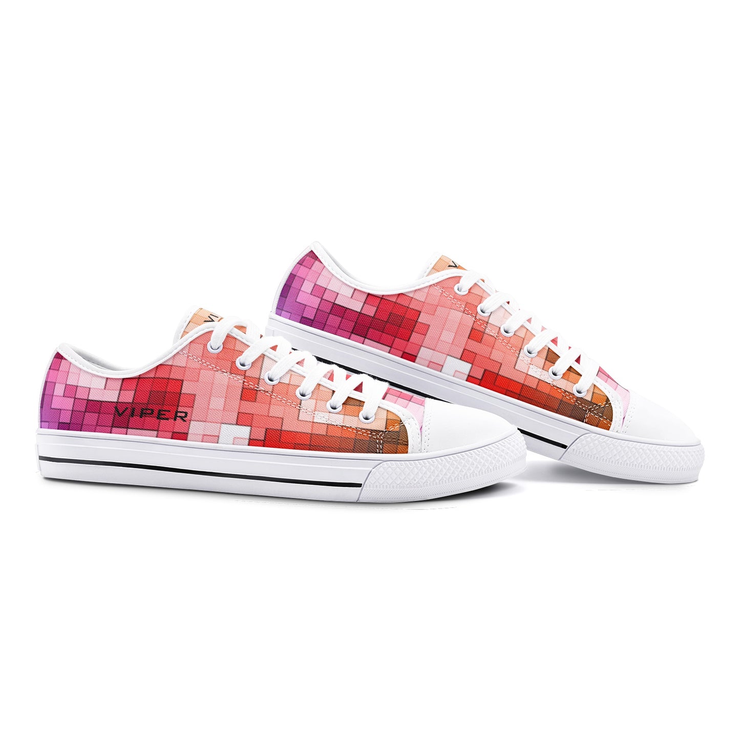 VIPER SHOES STYLE 54TT Low Top Geometric Mosaic Canvas Shoes