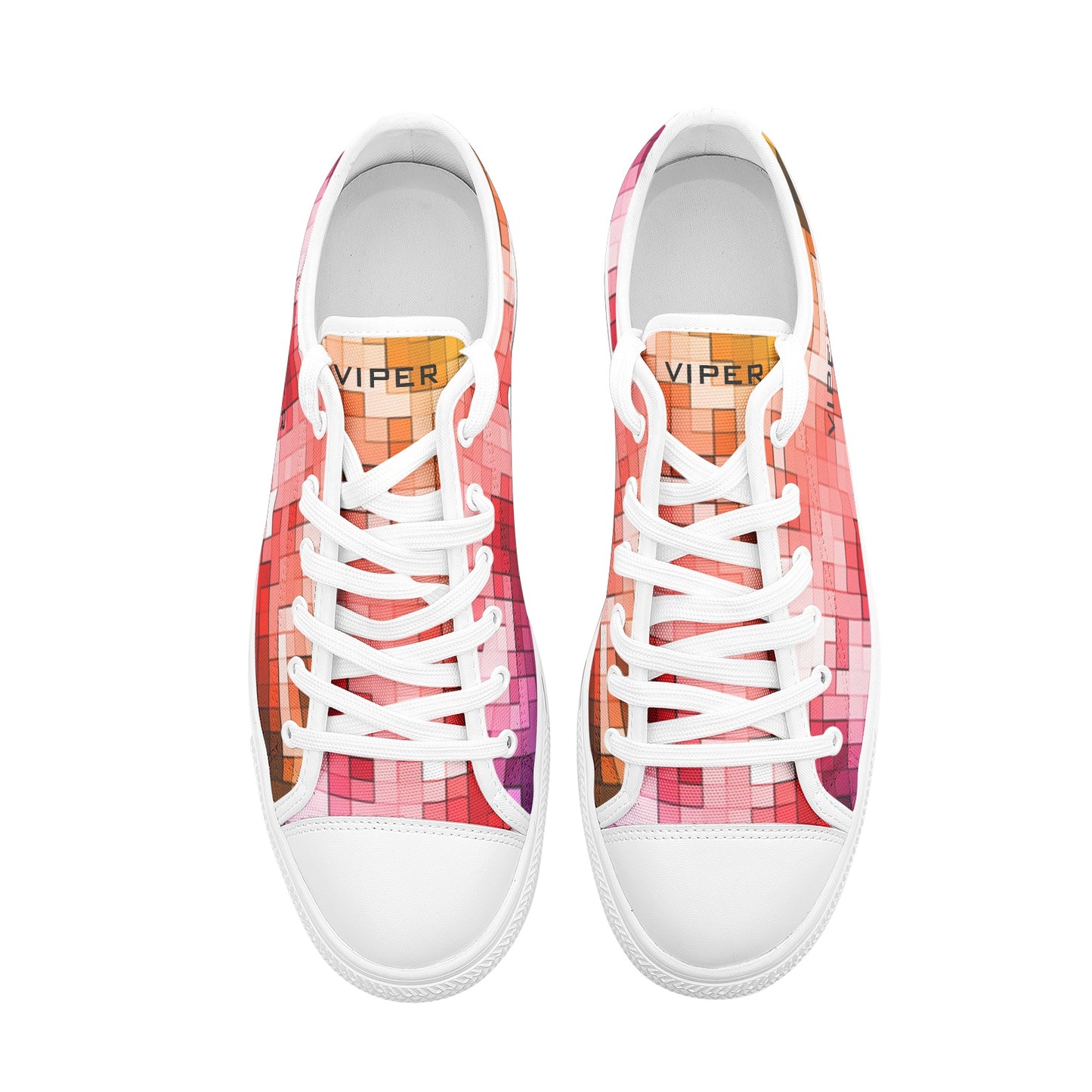 VIPER SHOES STYLE 54TT Low Top Geometric Mosaic Canvas Shoes