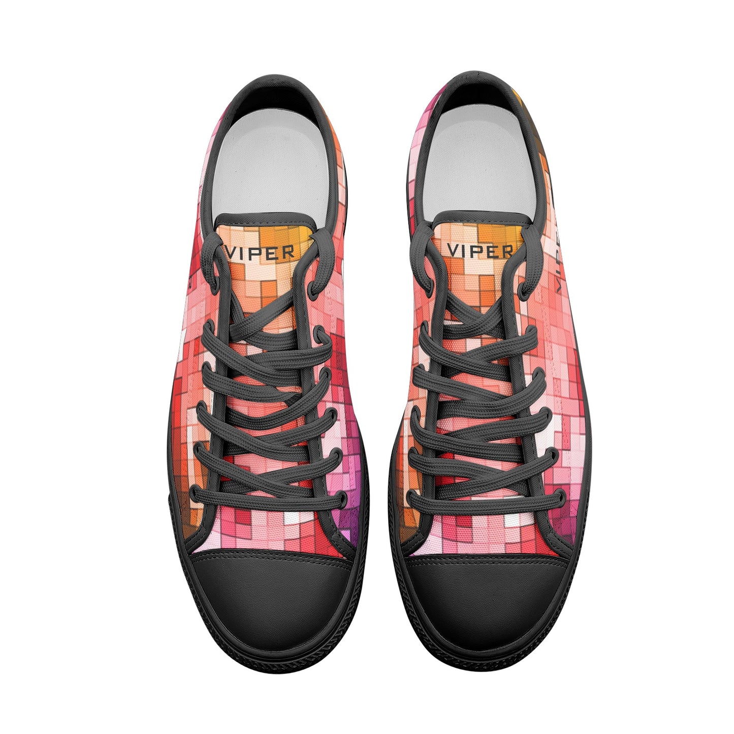 VIPER SHOES STYLE 54TT Low Top Geometric Mosaic Canvas Shoes