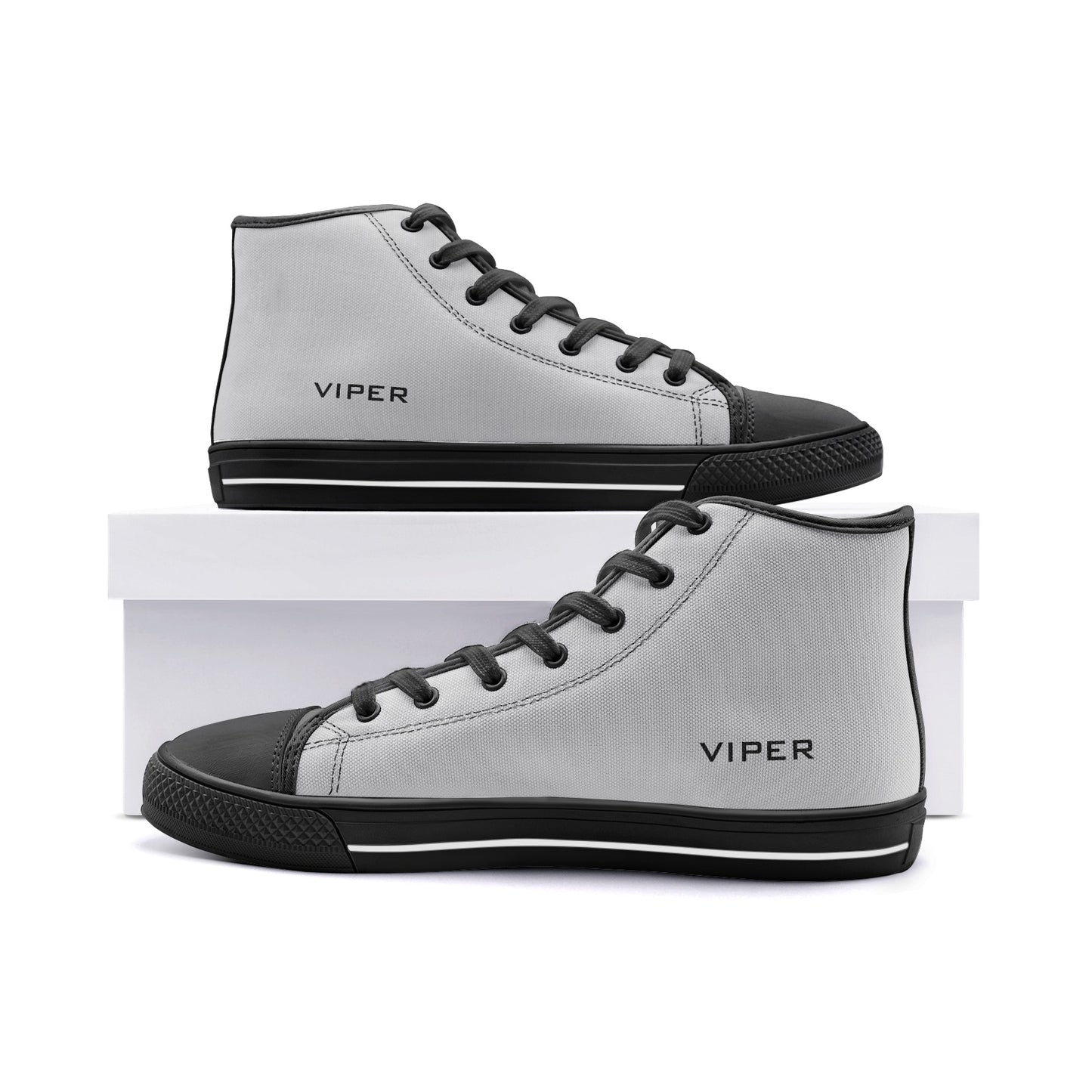 VIPER HIP HOP SHOES High Top Light Gray Canvas Style 54TO