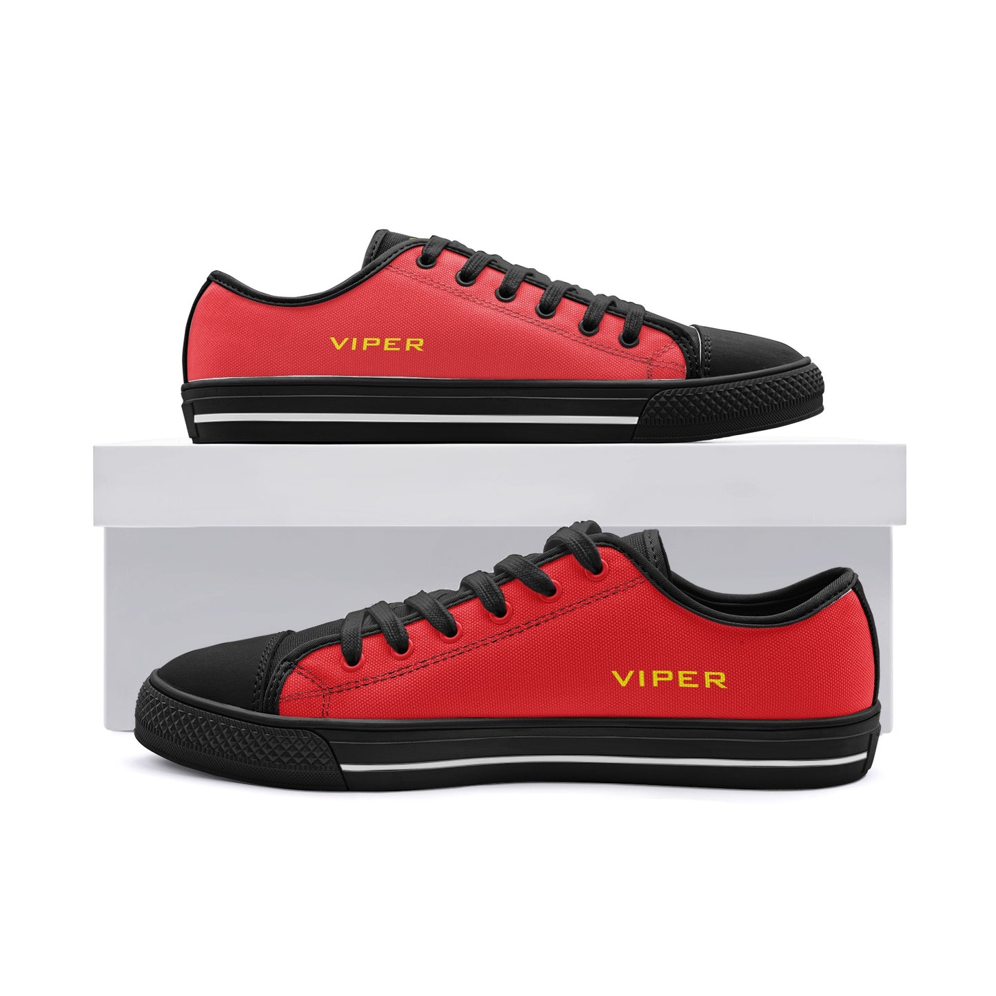 VIPER SHOES STYLE 54TT Low Top Red Canvas Shoes