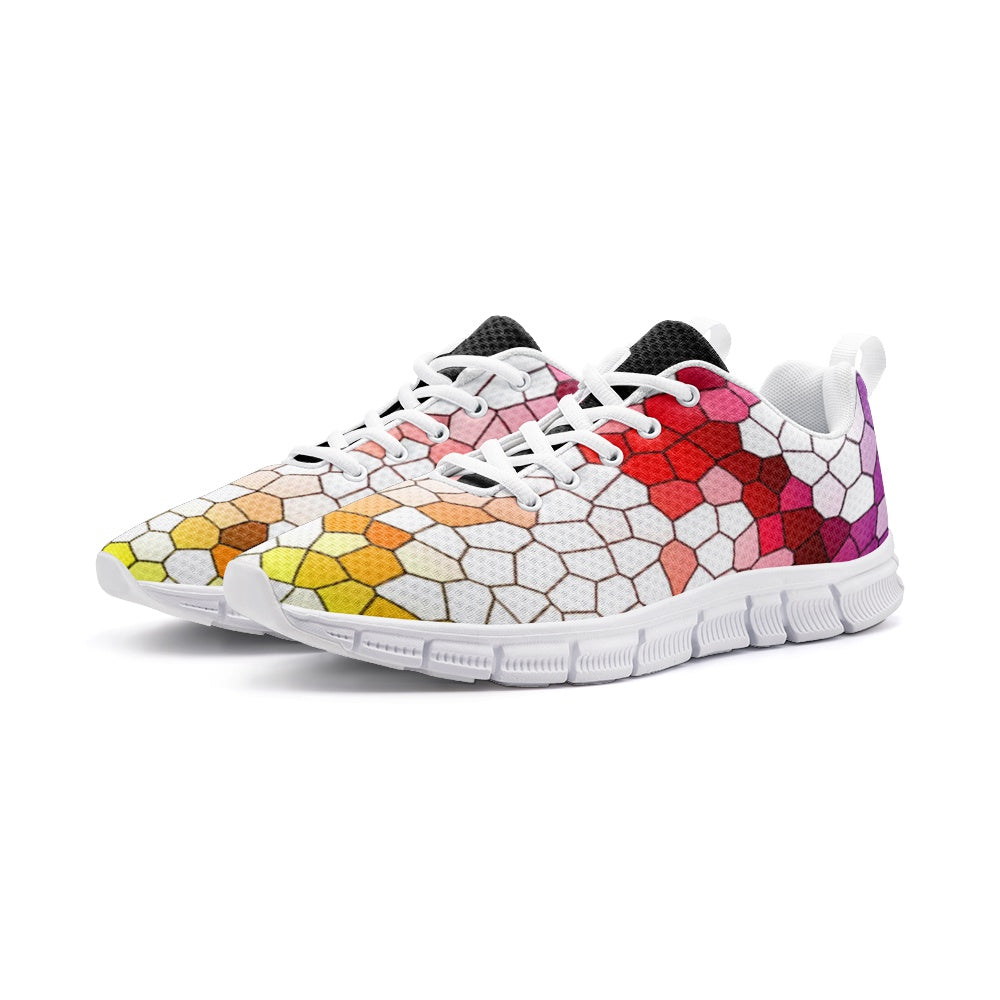 VIPER SHOES STYLE 54TV Multi Mosaic Abstract 01 Unisex Lightweight Sneaker Athletic Running Shoes