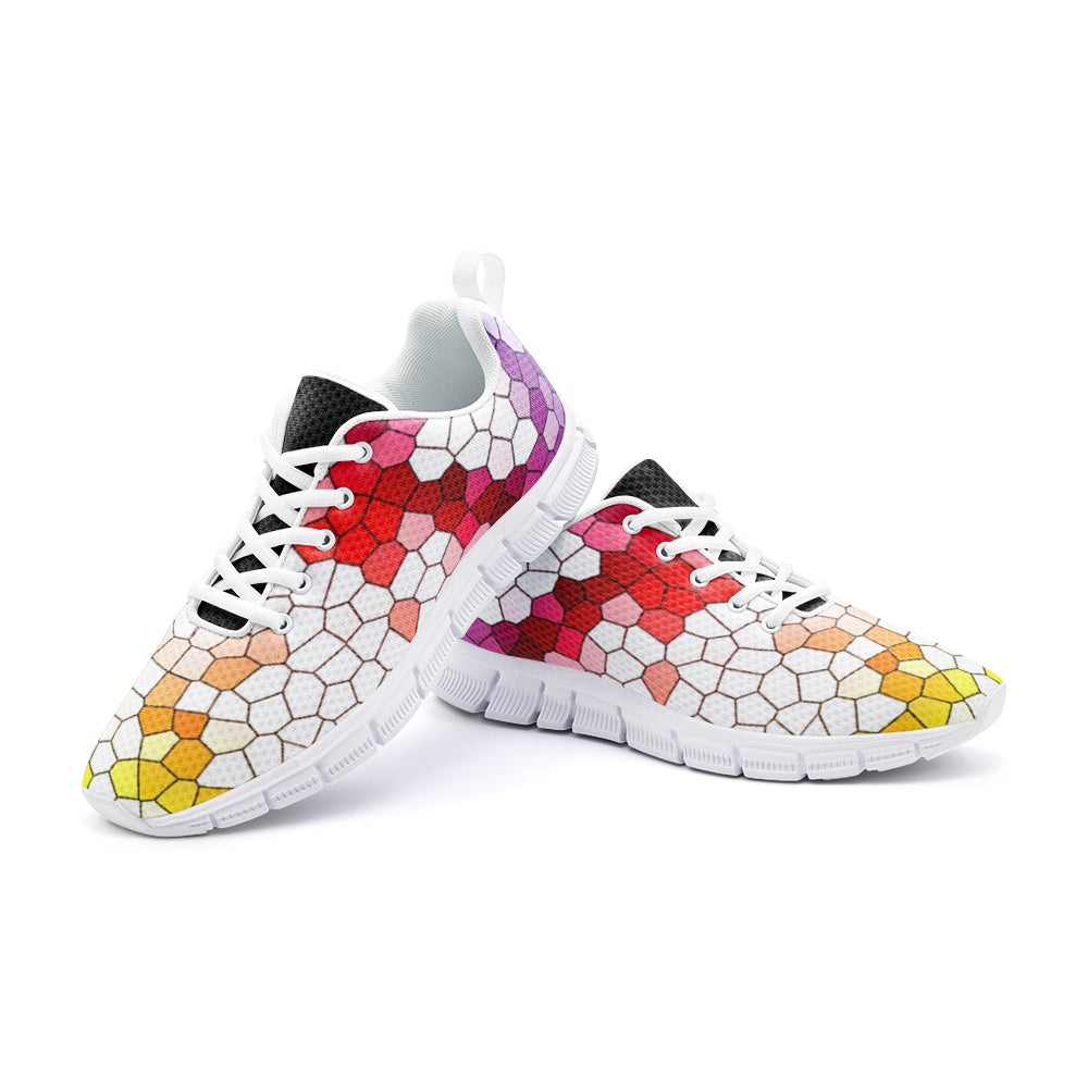 VIPER SHOES STYLE 54TV Multi Mosaic Abstract 01 Unisex Lightweight Sneaker Athletic Running Shoes