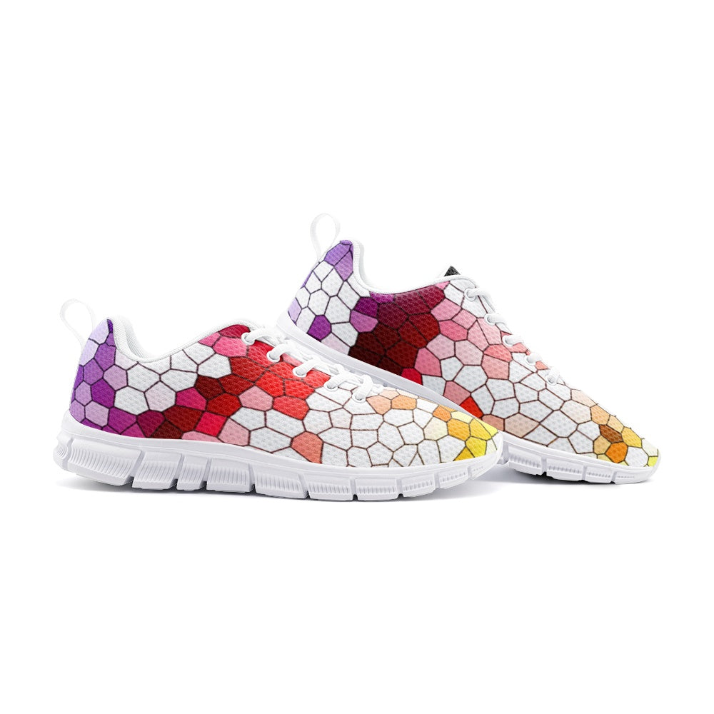 VIPER SHOES STYLE 54TV Multi Mosaic Abstract 01 Unisex Lightweight Sneaker Athletic Running Shoes