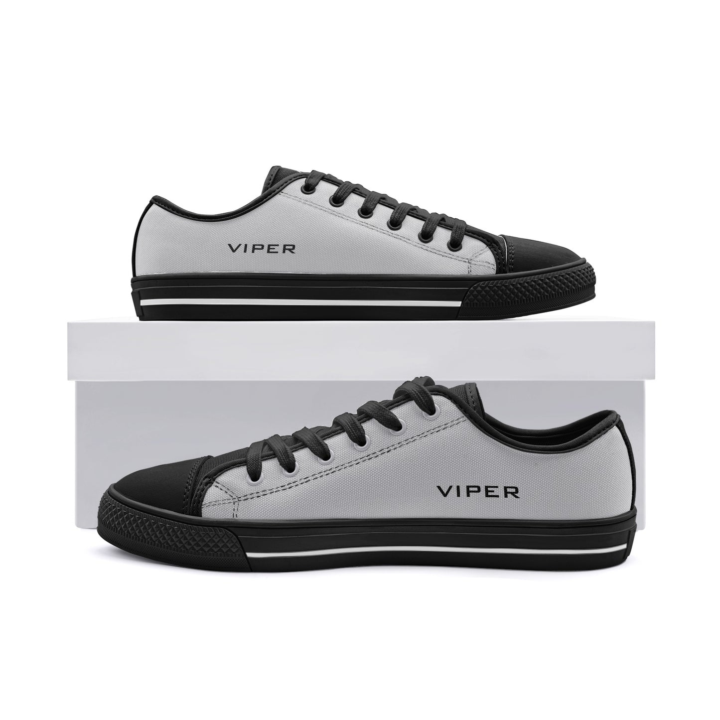 VIPER SHOES STYLE 54TT Low Top Light Gray Canvas Shoes