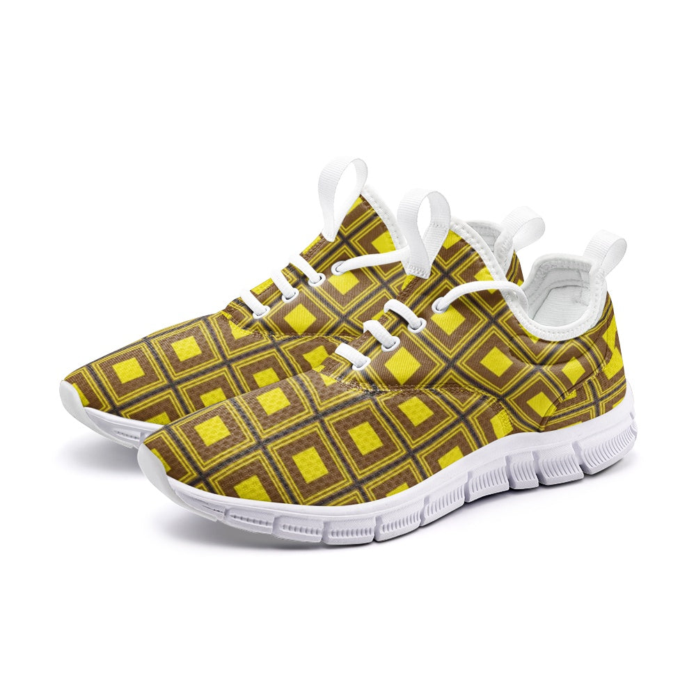 VIPER SHOES STYLE 54TF Abstract Yellow Cube Unisex Lightweight Sneaker City Running Shoes