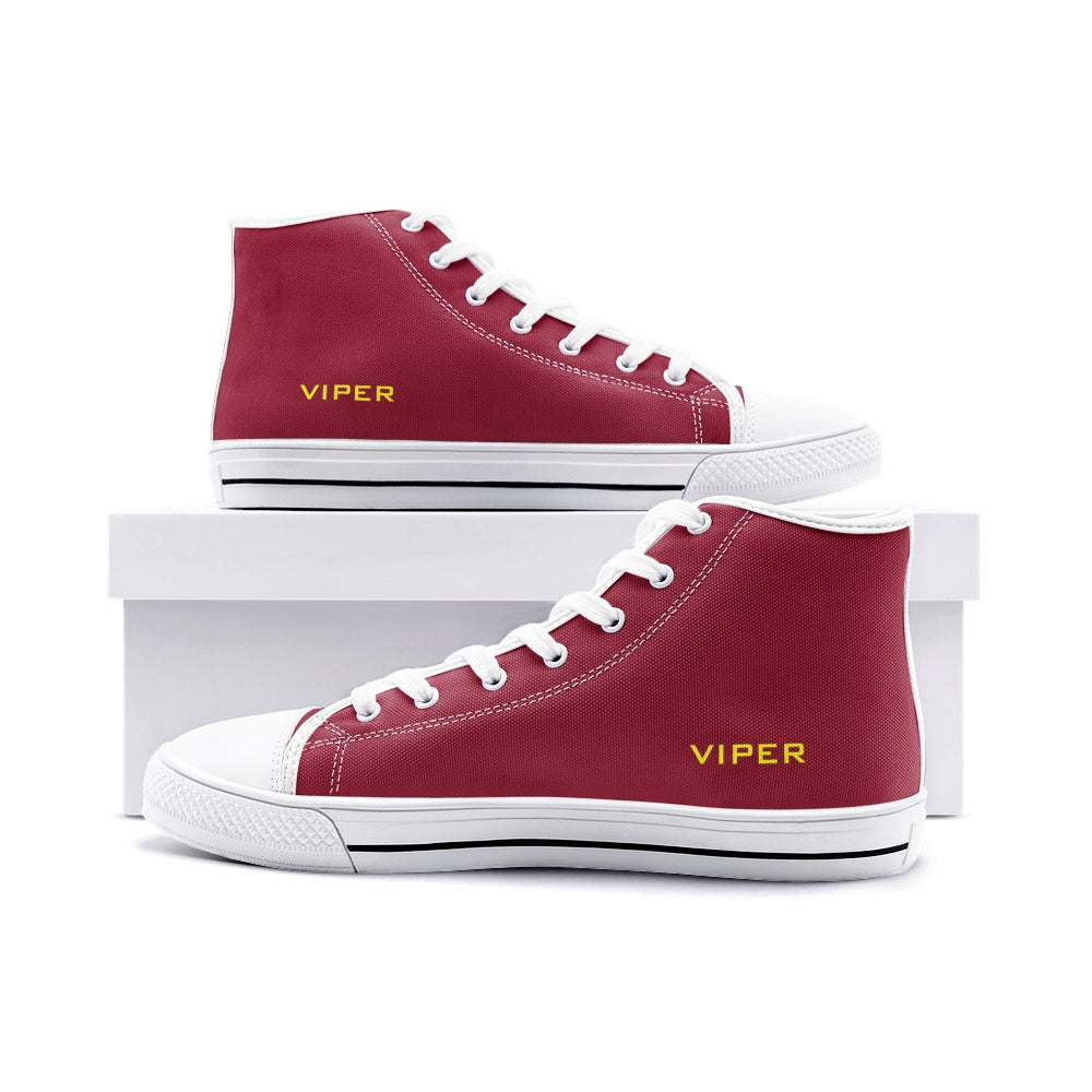 VIPER HIP HOP SHOES High Top Burgundy Canvas Style 54TO