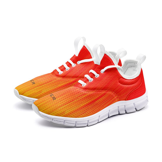 VIPER SHOES STYLE 54TF Abstract Red Storm & Yellow Wind Unisex Lightweight Sneaker City Running Shoes