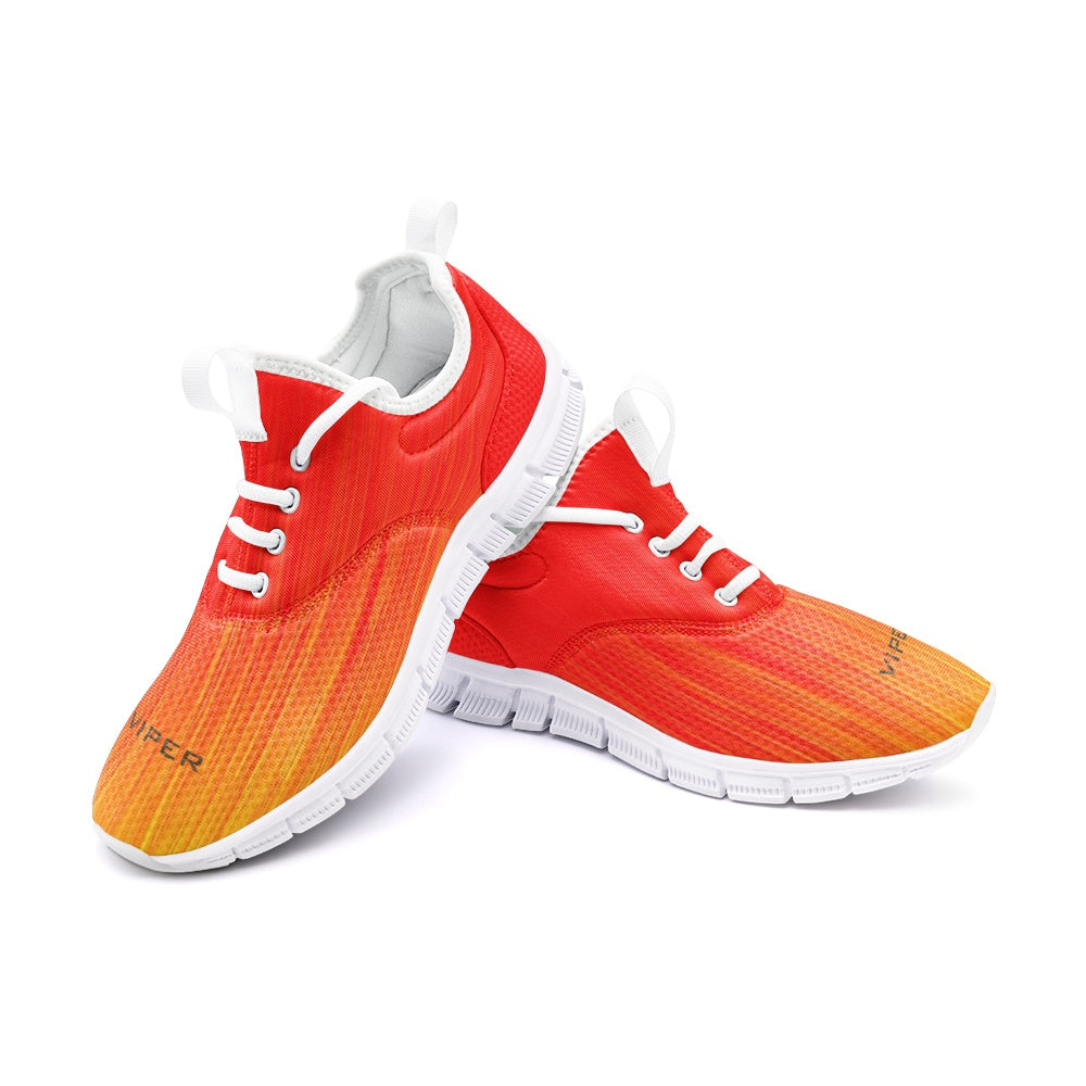 VIPER SHOES STYLE 54TF Abstract Red Storm & Yellow Wind Unisex Lightweight Sneaker City Running Shoes