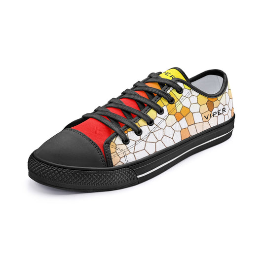 VIPER SHOES STYLE 54TT Low Top Mosaic Yellow Canvas Shoes