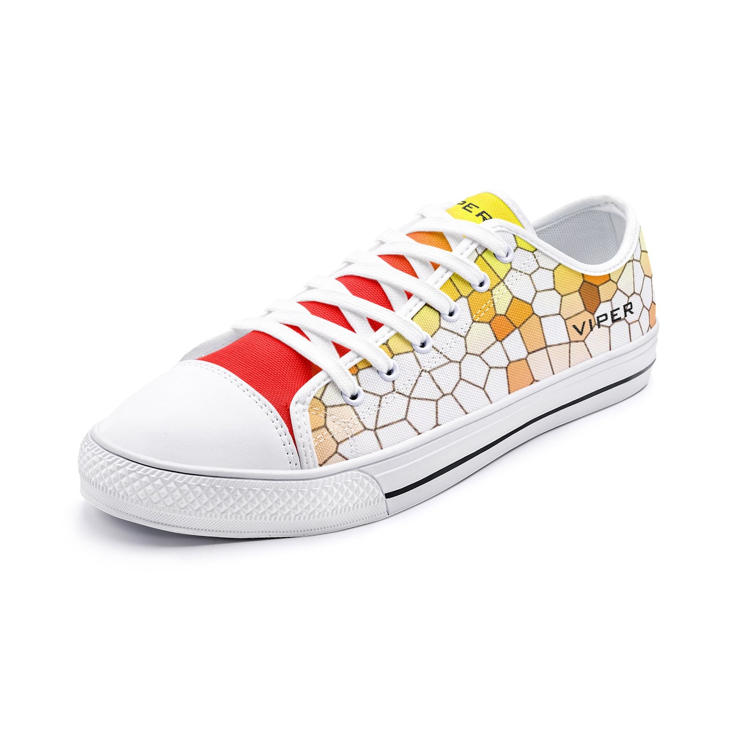 VIPER SHOES STYLE 54TT Low Top Mosaic Yellow Canvas Shoes