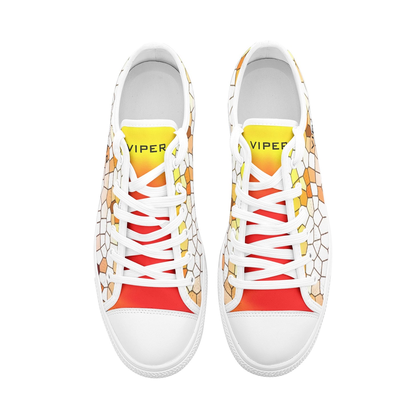 VIPER SHOES STYLE 54TT Low Top Mosaic Yellow Canvas Shoes