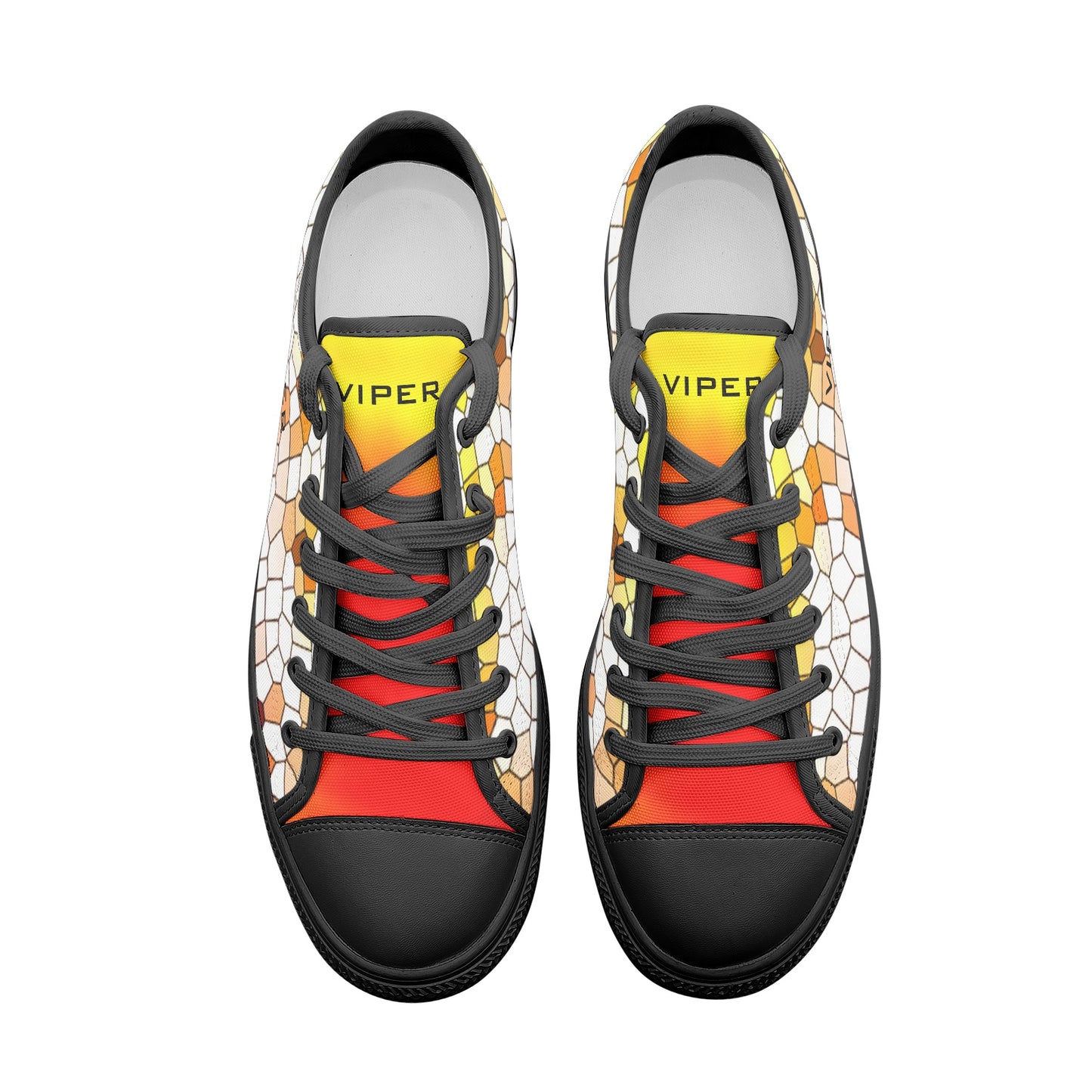 VIPER SHOES STYLE 54TT Low Top Mosaic Yellow Canvas Shoes