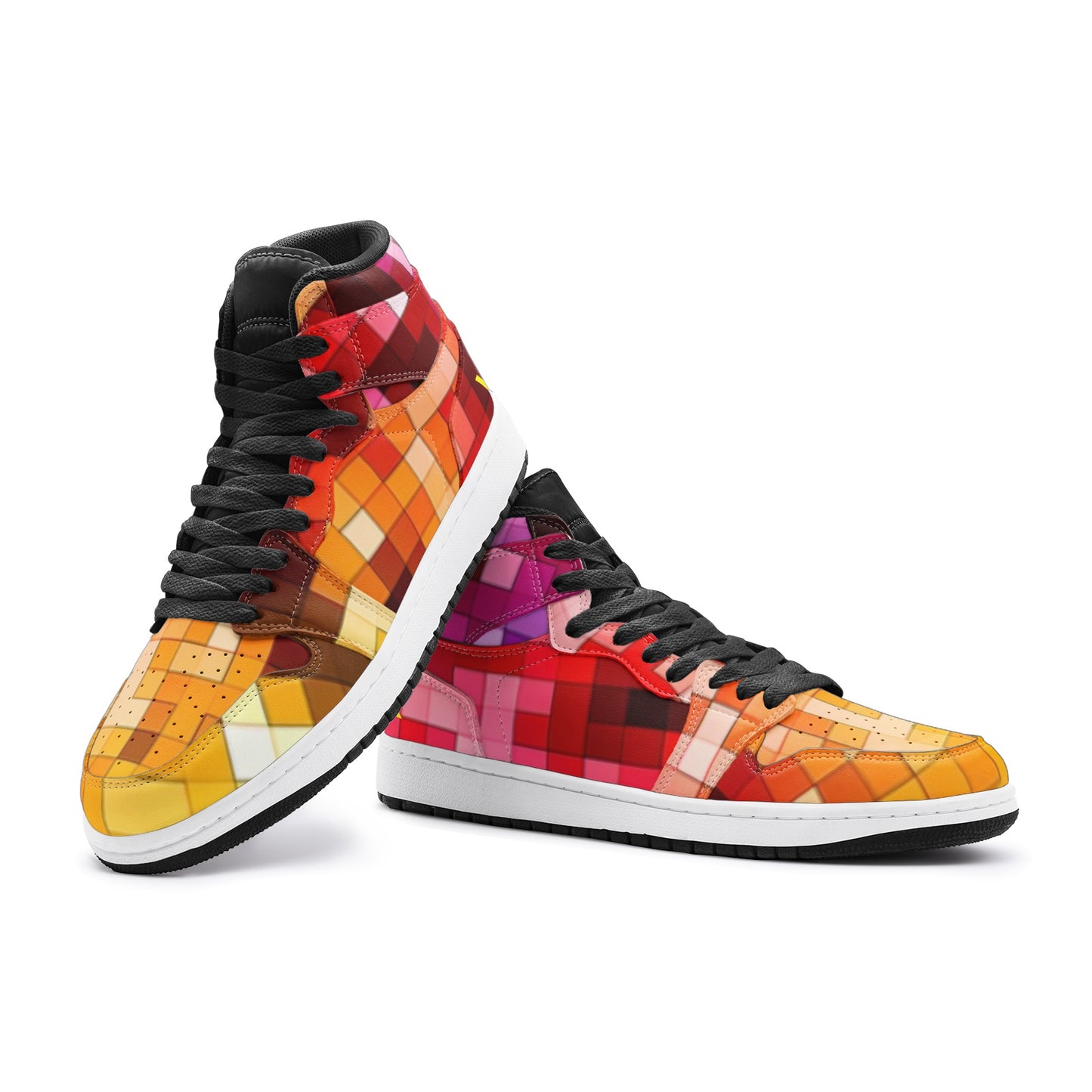 VIPER HIP HOP SHOES High Top Style 55TO 01 Multi Cubes Sneakers