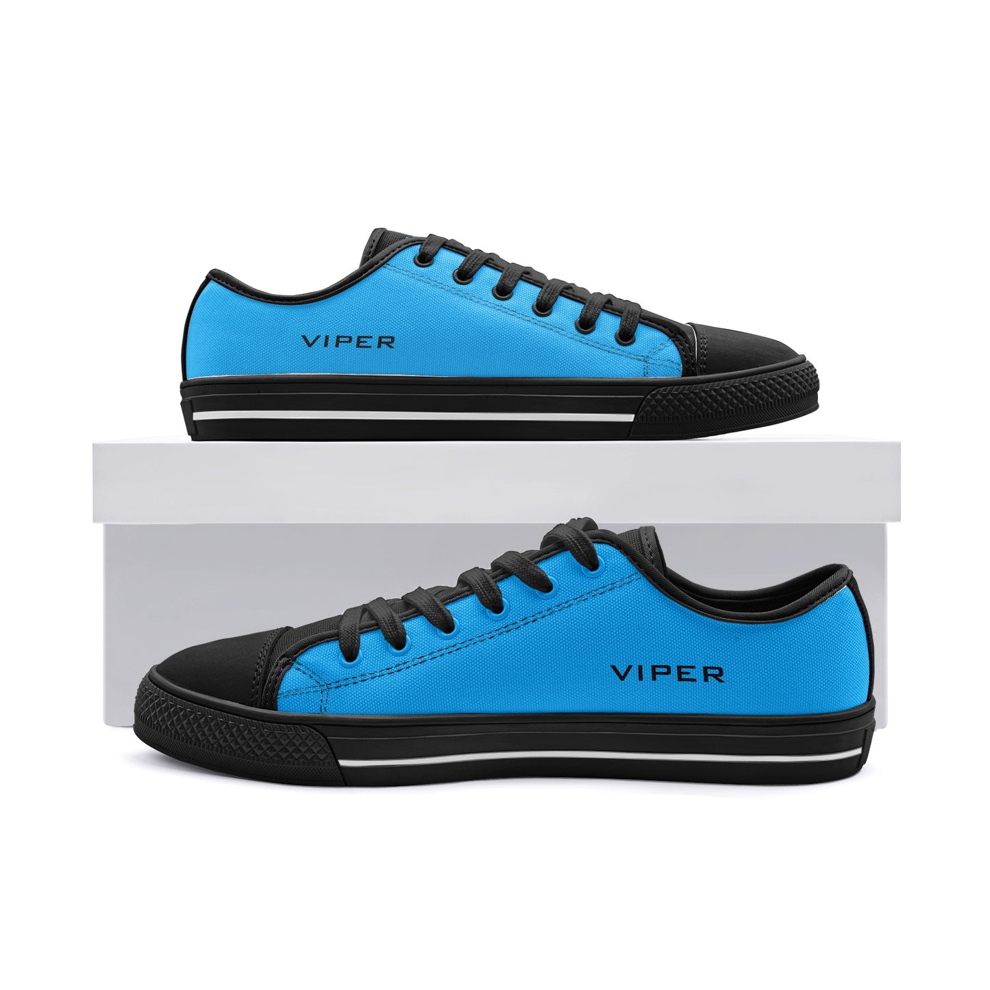 VIPER SHOES STYLE 54TT Low Top Electric Blue Canvas Shoes