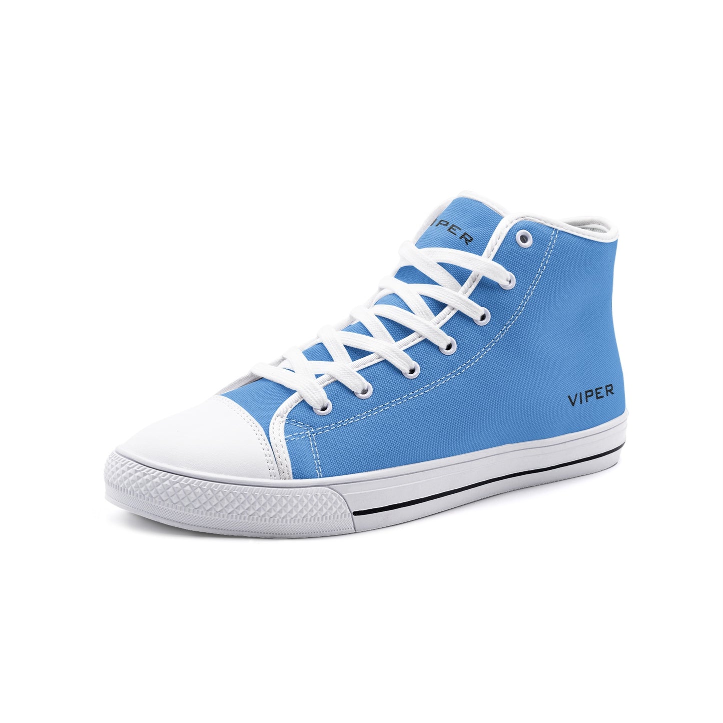 VIPER HIP HOP SHOES High Top Light Blue Canvas Style 54TO