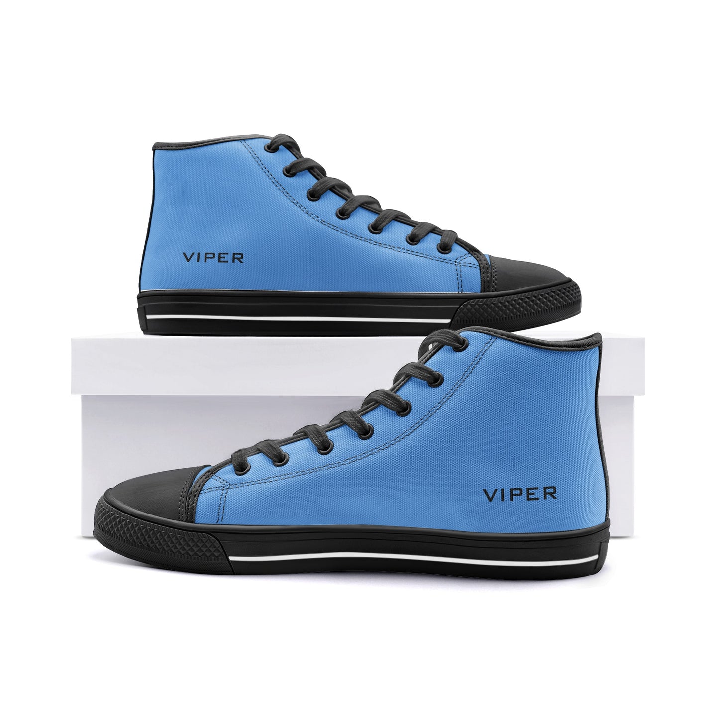 VIPER HIP HOP SHOES High Top Light Blue Canvas Style 54TO