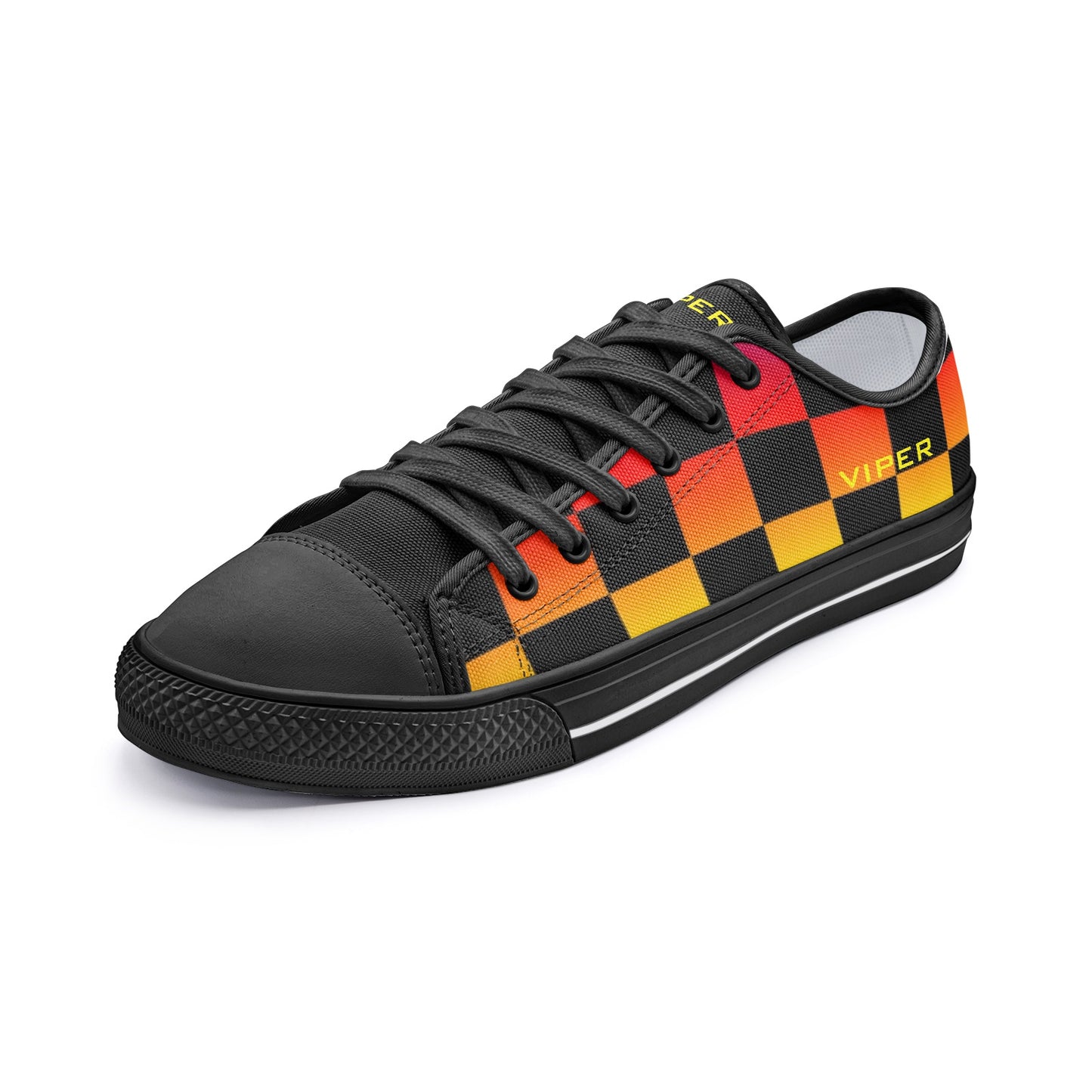 VIPER SHOES STYLE 54TT Low Top Abstract Checker Canvas Shoes