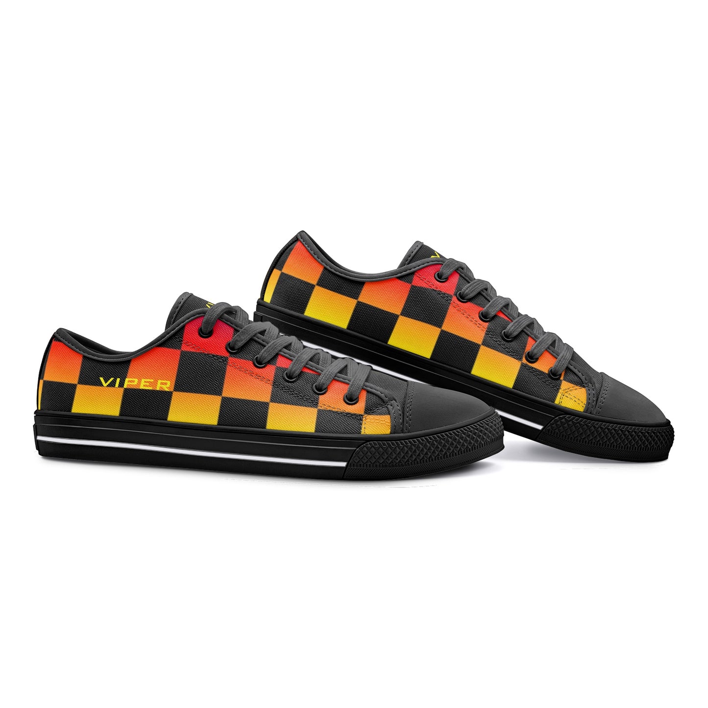 VIPER SHOES STYLE 54TT Low Top Abstract Checker Canvas Shoes