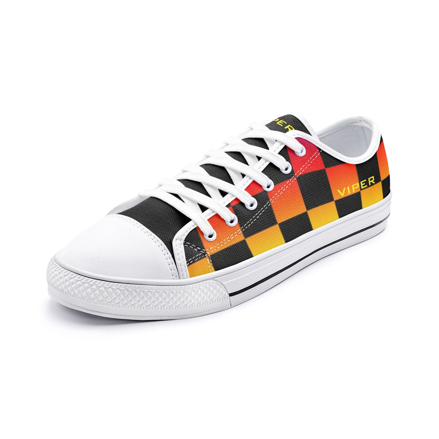 VIPER SHOES STYLE 54TT Low Top Abstract Checker Canvas Shoes