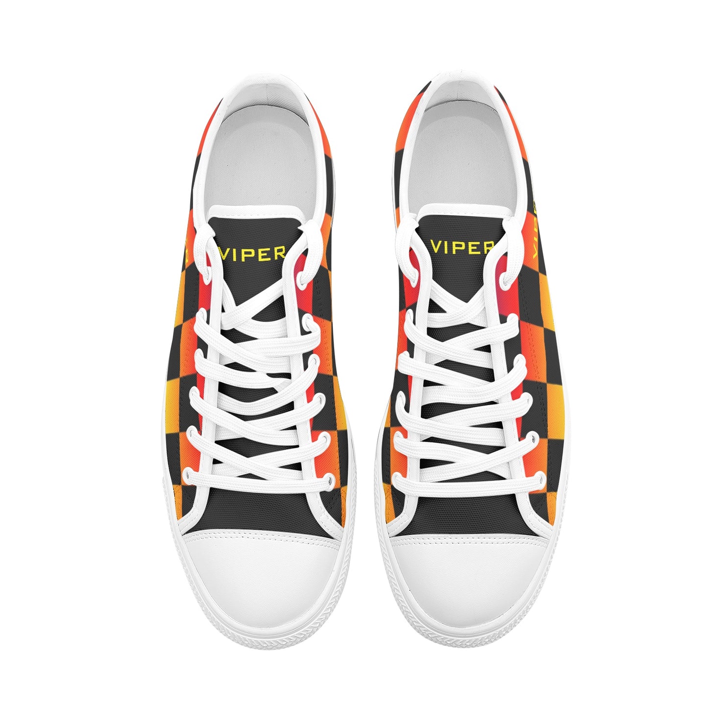 VIPER SHOES STYLE 54TT Low Top Abstract Checker Canvas Shoes