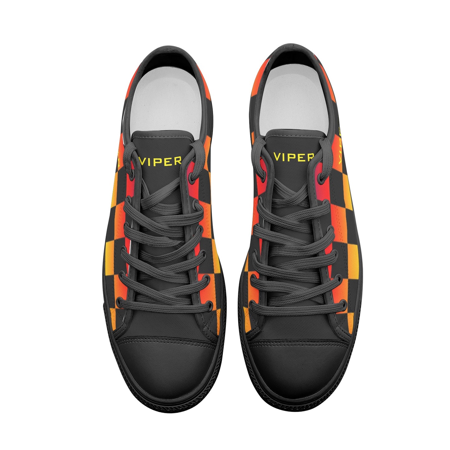 VIPER SHOES STYLE 54TT Low Top Abstract Checker Canvas Shoes