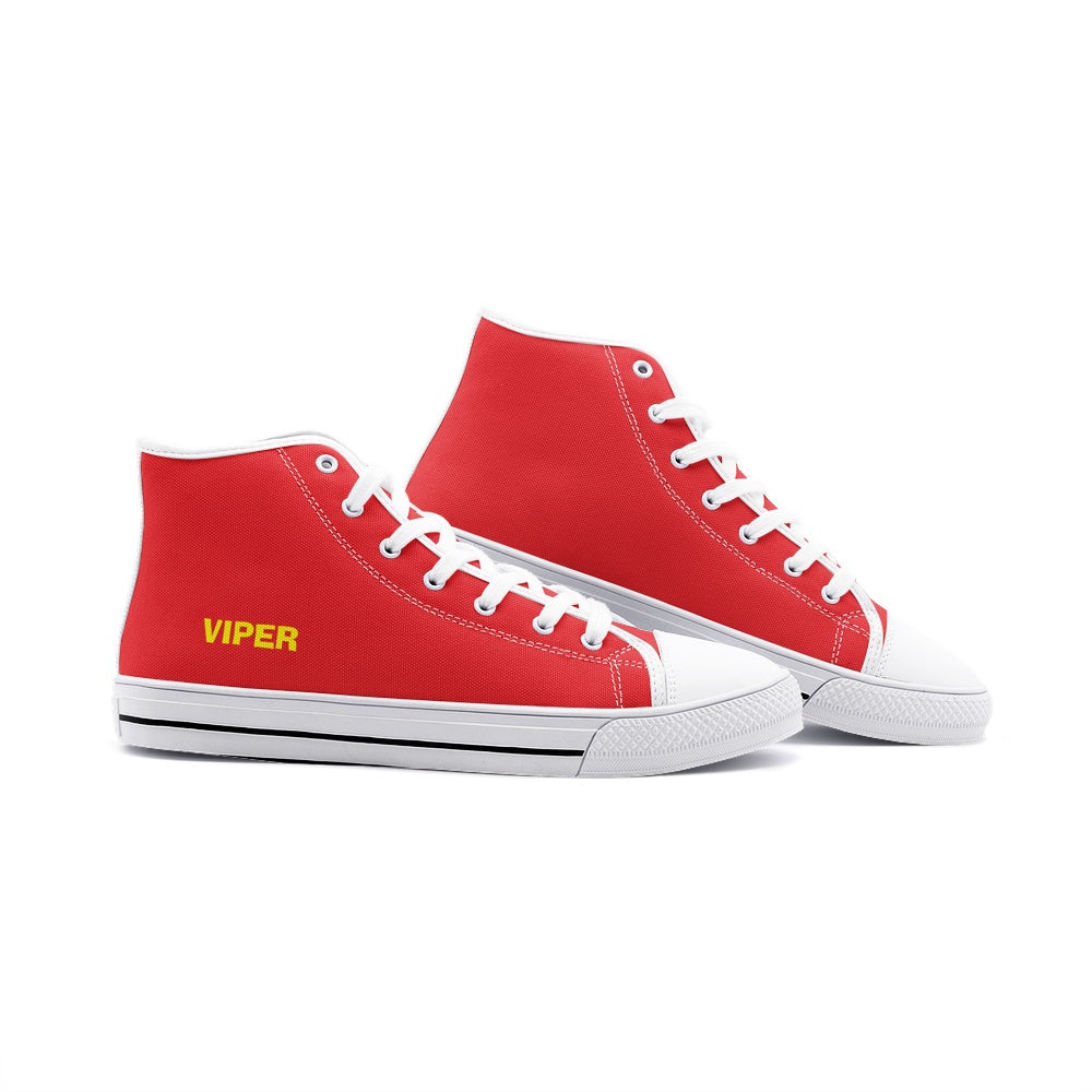 VIPER HIP HOP SHOES High Top Red Canvas Style 54TO