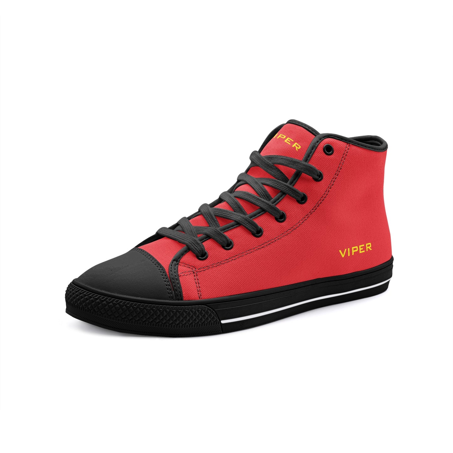 VIPER HIP HOP SHOES High Top Red Canvas Style 54TO