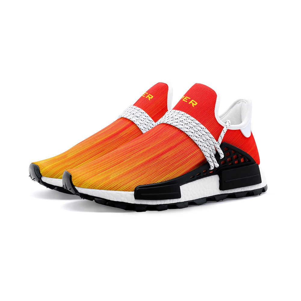 VIPER SHOE STYLE 55TR Abstract Red Storm & Yellow Wind Unisex Lightweight Sneaker