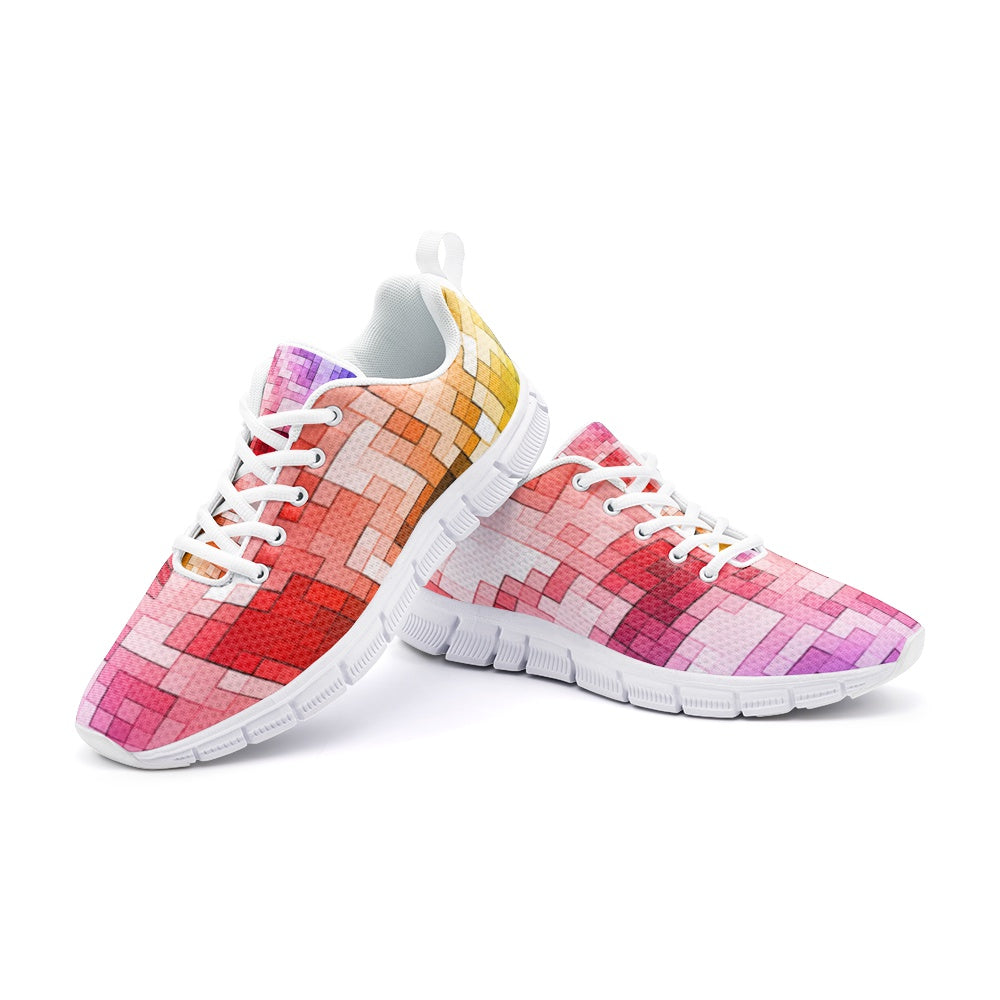 VIPER SHOES STYLE 54TV Abstract Geometric Mosaic Unisex Lightweight Sneaker Athletic Running Shoes