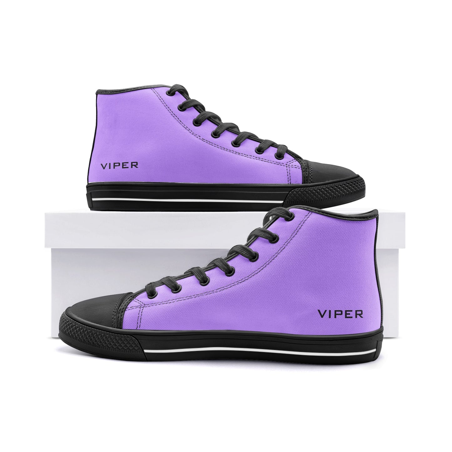 VIPER HIP HOP SHOES High Top Lavender Canvas, Style 54TO