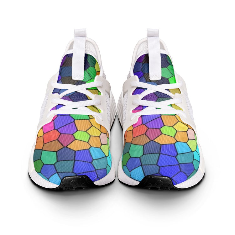 VIPER SHOES STYLE 54TR Multi Mosaic Abstract Canvas Unisex Lightweight Sneaker