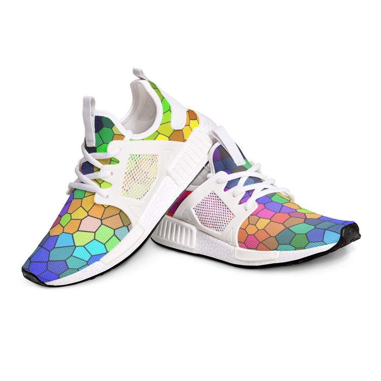 VIPER SHOES STYLE 54TR Multi Mosaic Abstract Canvas Unisex Lightweight Sneaker